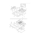 Frigidaire DGGF3054KFP top/drawer diagram