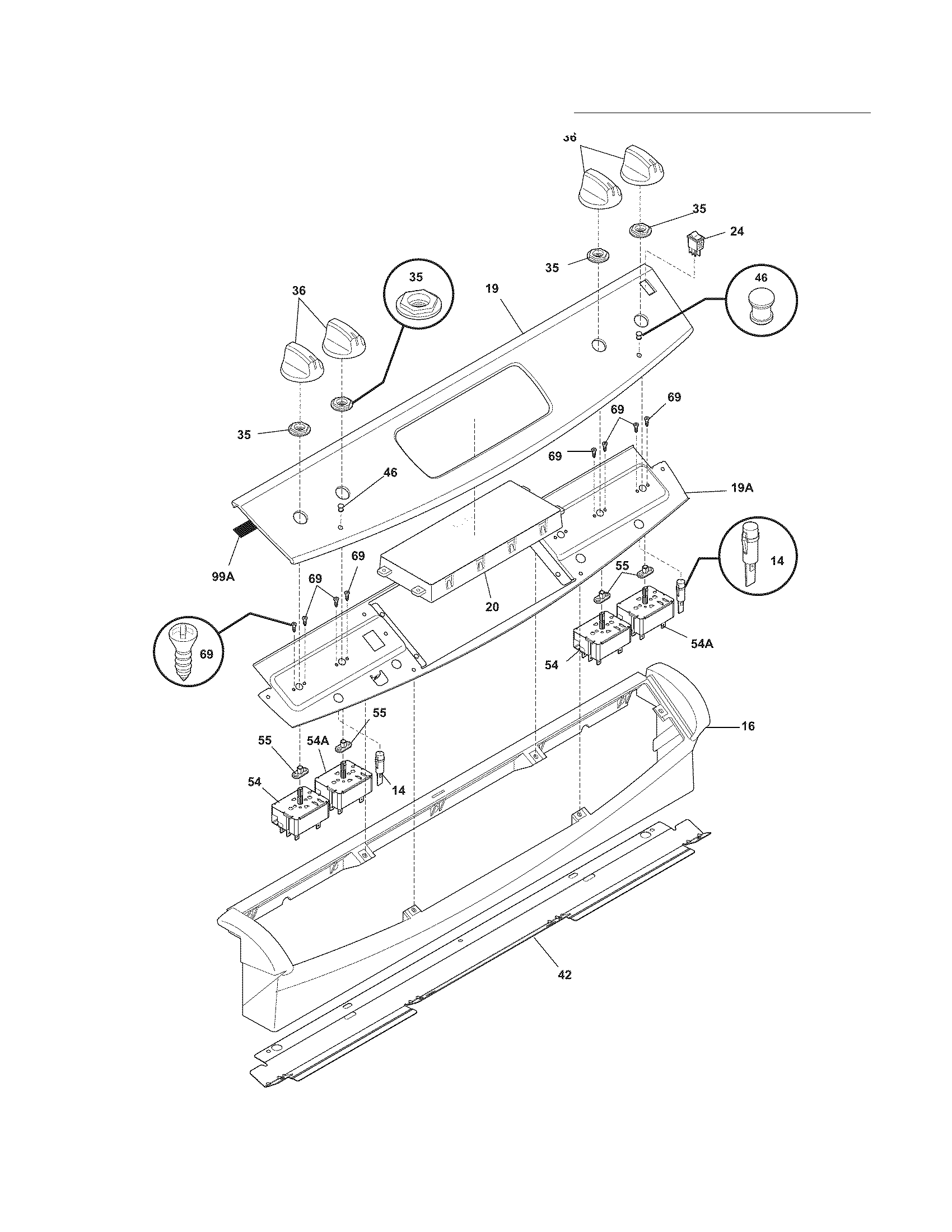 Frigidaire FFED3015LBE backguard diagram