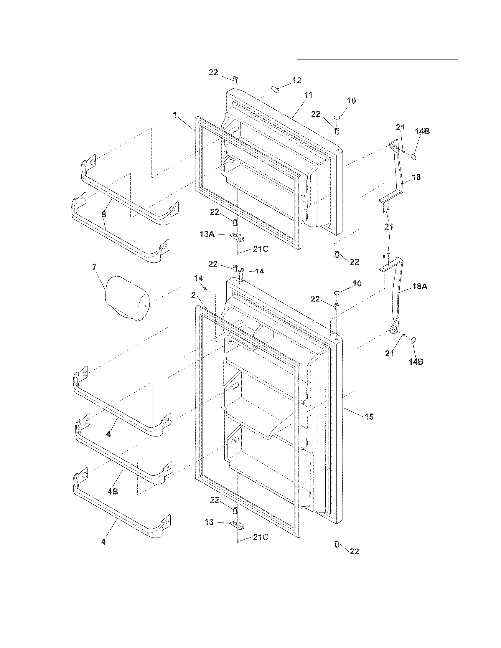 Crosley CRT185HLB6 doors diagram