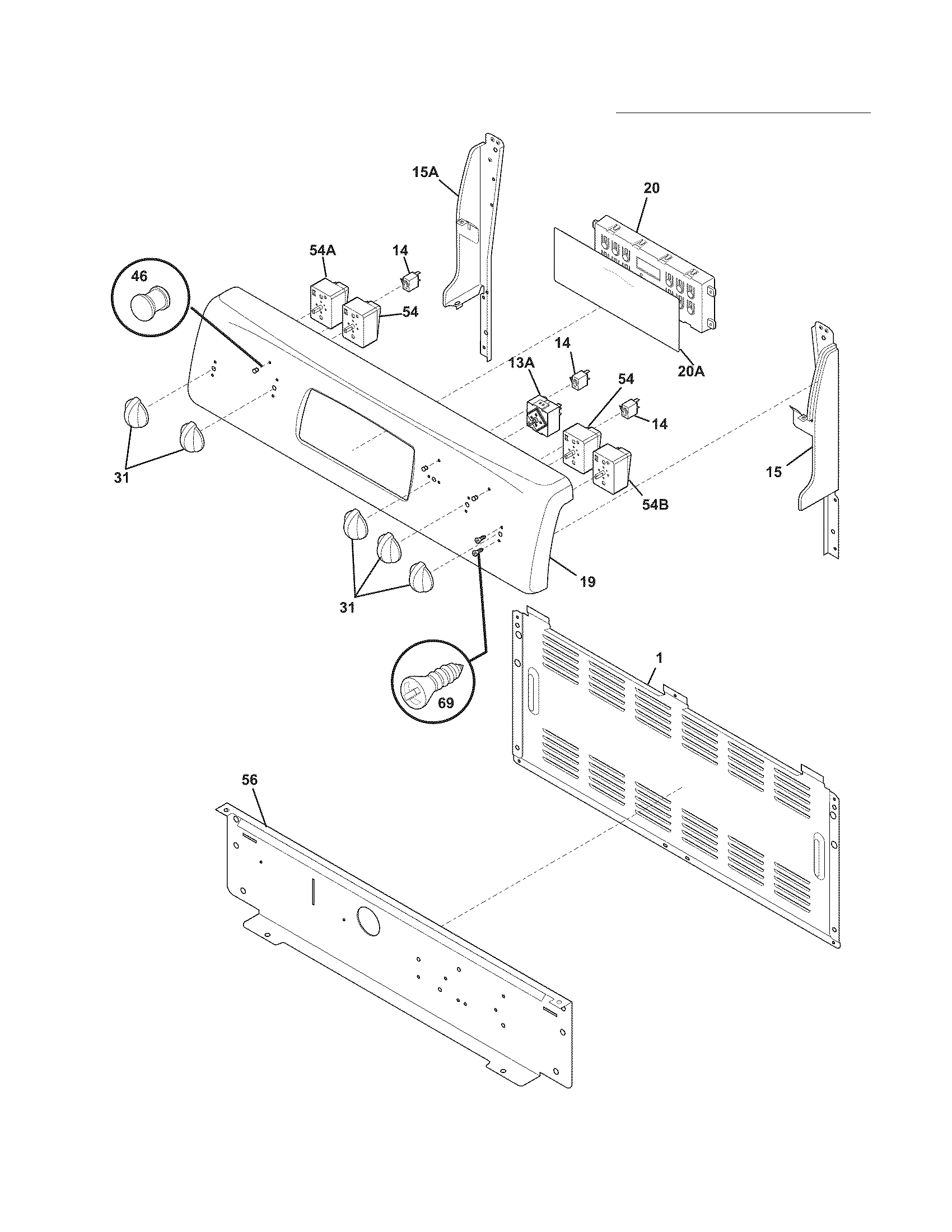 Crosley CRE3890LWH backguard diagram