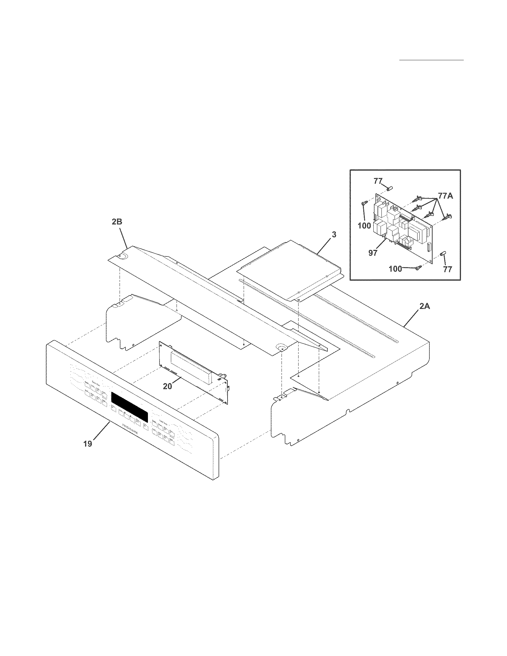 Frigidaire FFET2725LBB control panel diagram