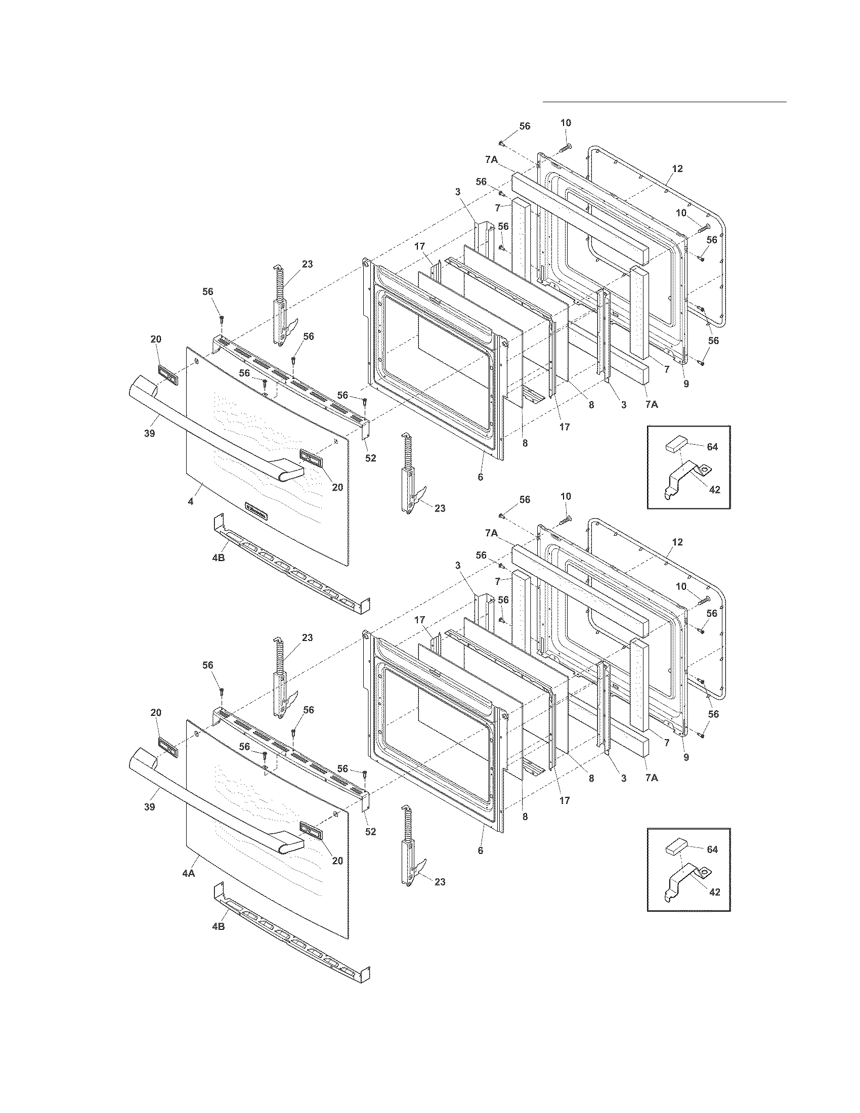 Electrolux EI27EW45KW2 doors diagram