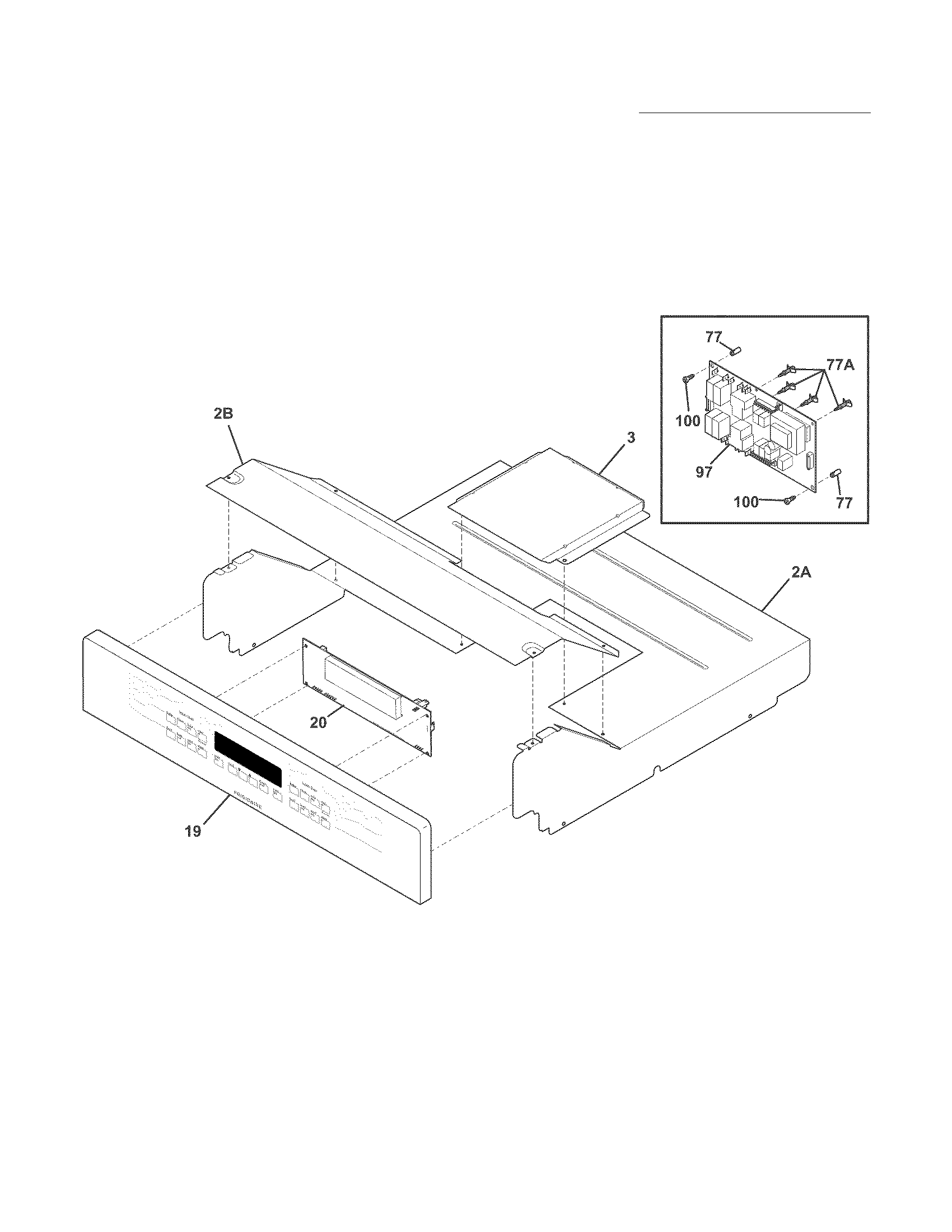 Frigidaire FFET3025LBB control panel diagram