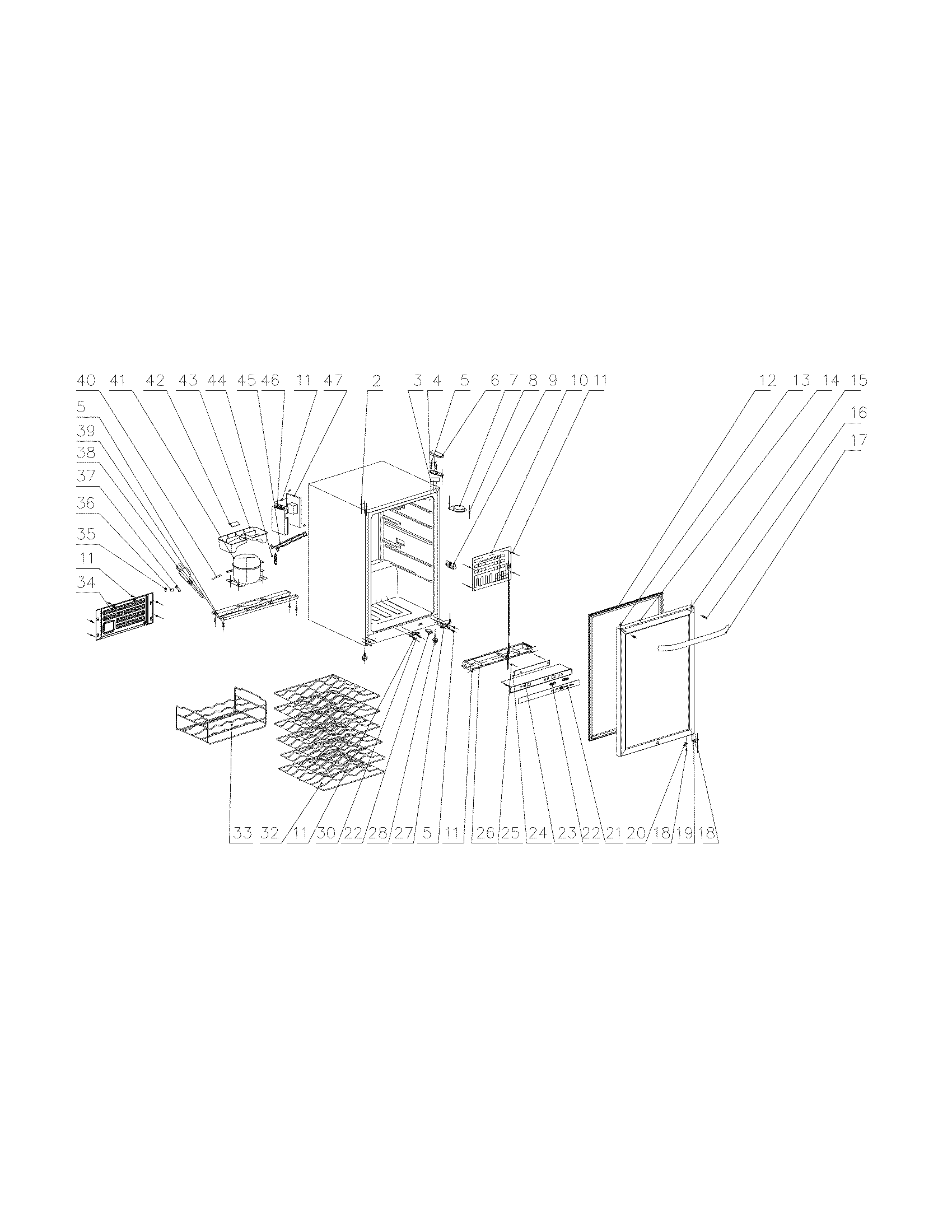 Frigidaire LFWC42F5LS recommended parts diagram