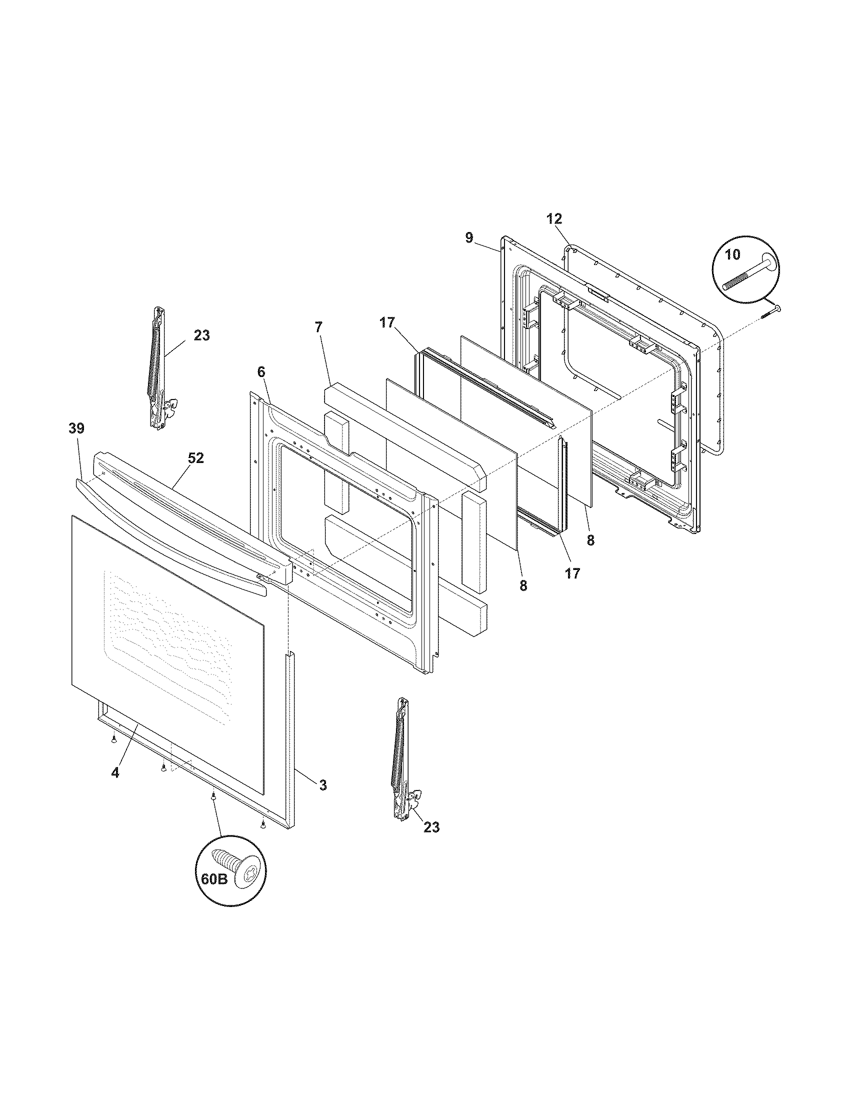 Kenmore 79072609012 door diagram