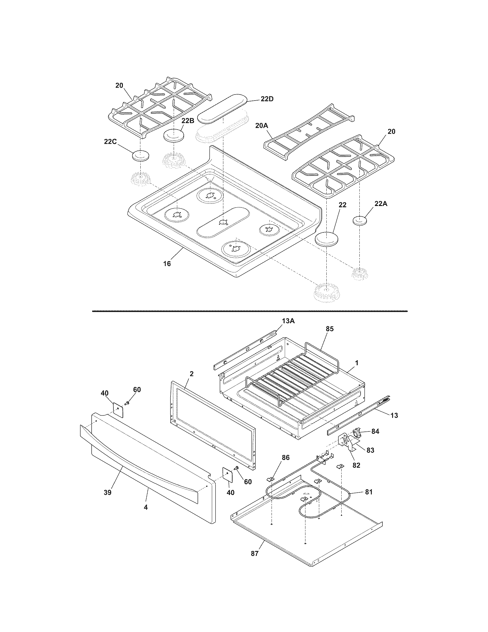 Kenmore Elite 79078302013 top/drawer diagram