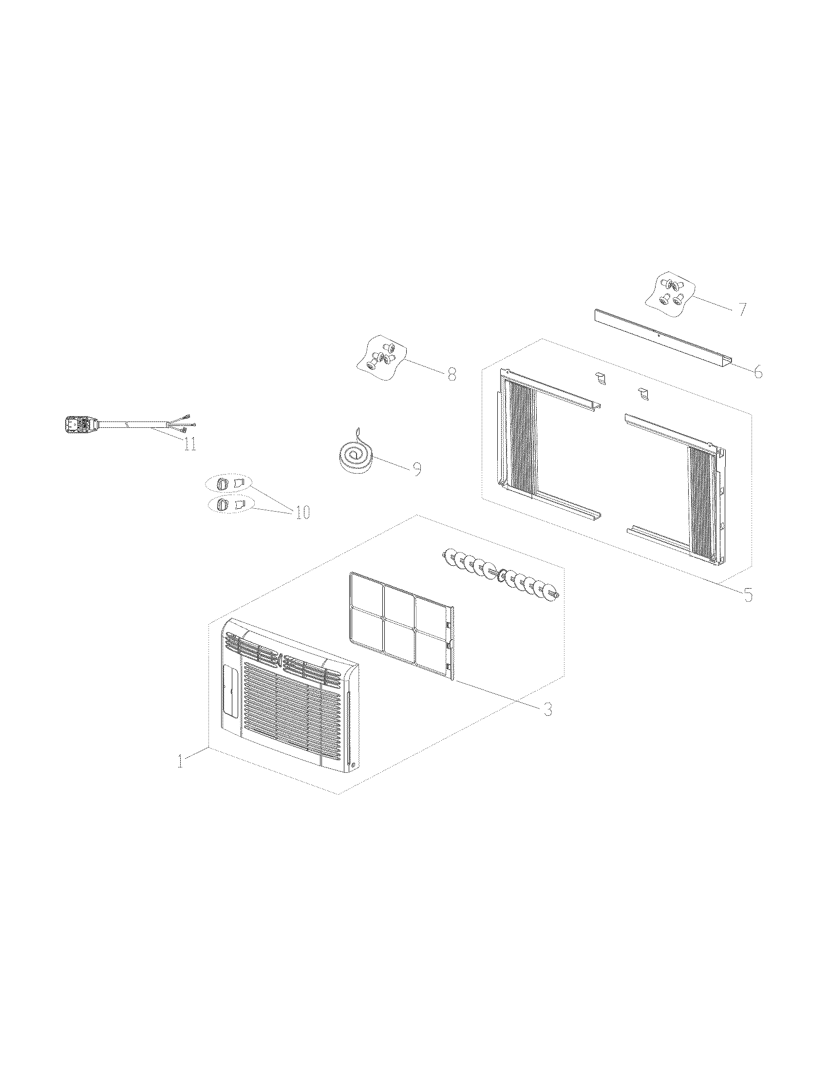 Frigidaire FRA053XT732 recommended spare parts diagram