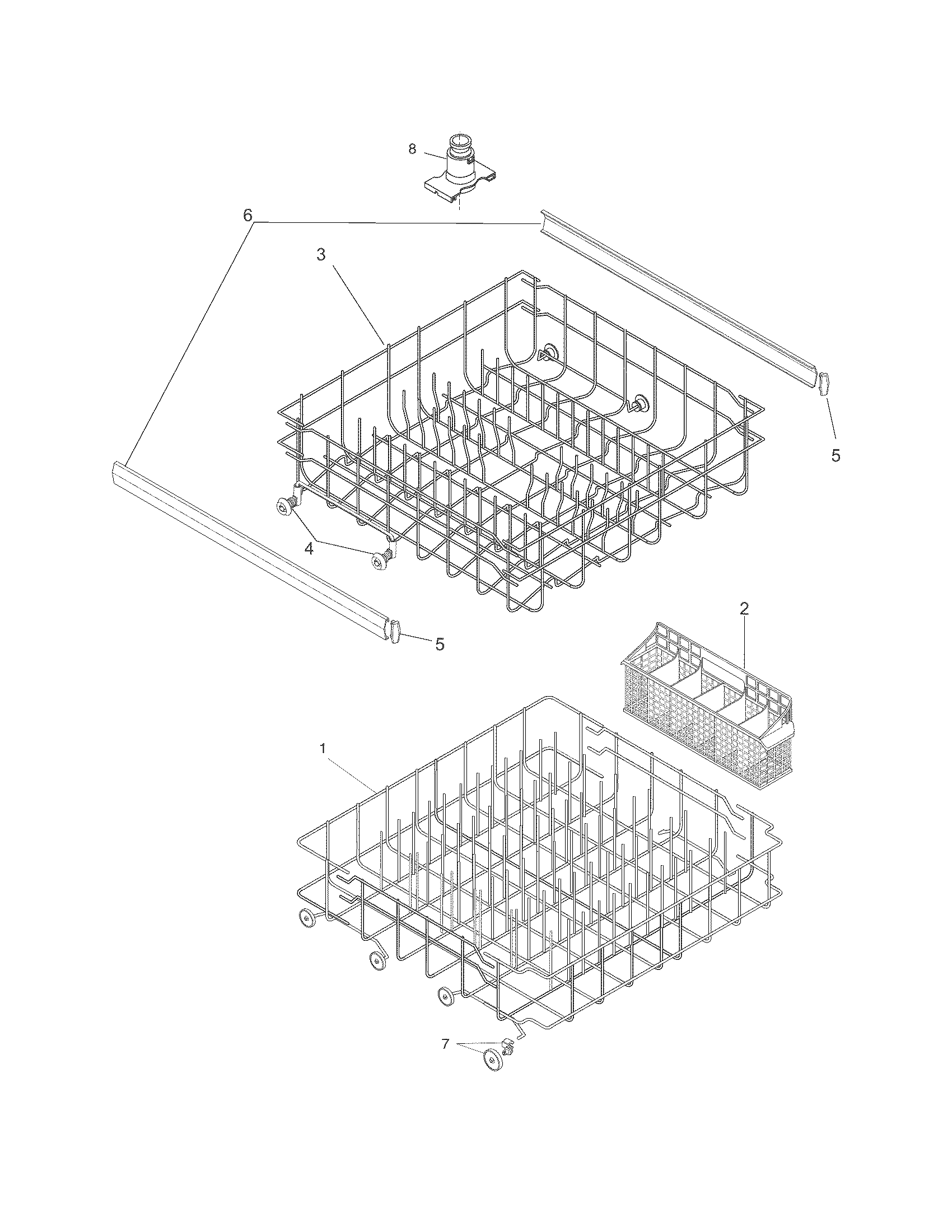 Kelvinator KABD2406NW0A racks diagram