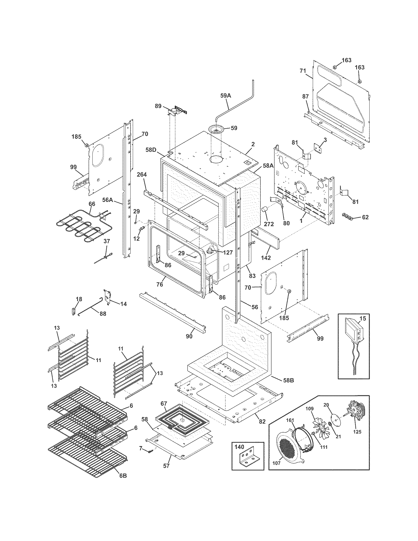Electrolux EI30EW45JS4 lower oven diagram