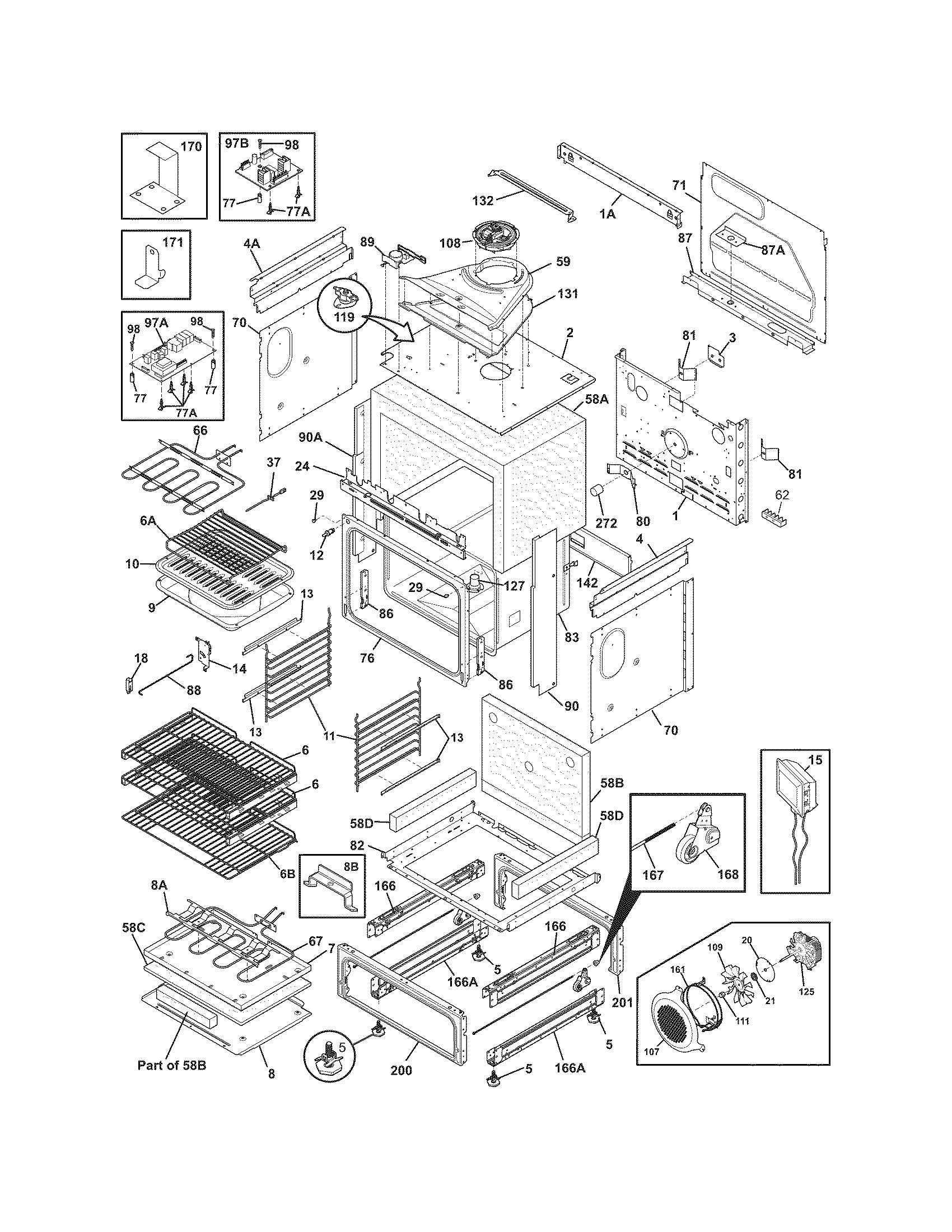Electrolux EI30DS55LBB body diagram