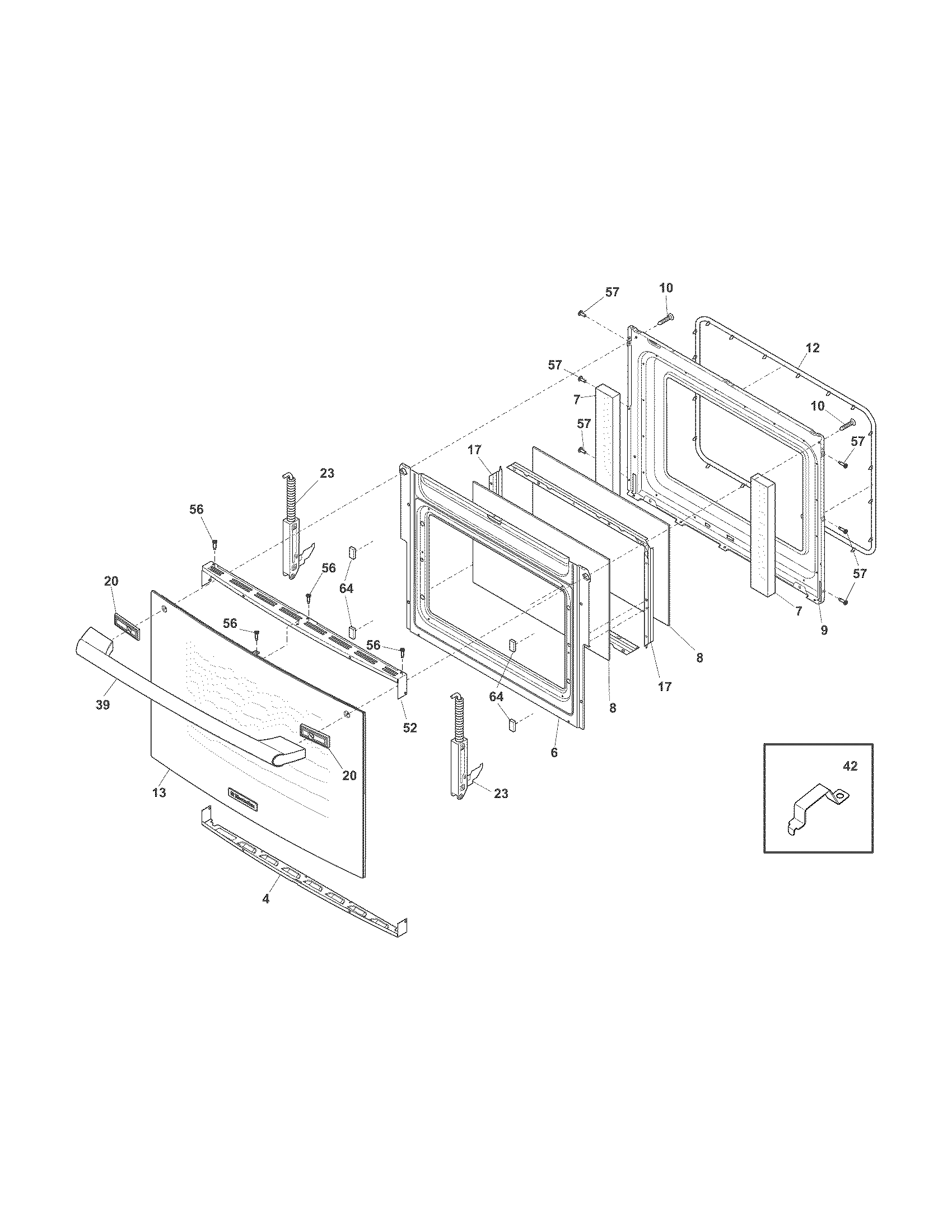 Electrolux EI30DS55LBB door diagram