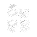 Frigidaire FRT18G6JWE shelves diagram