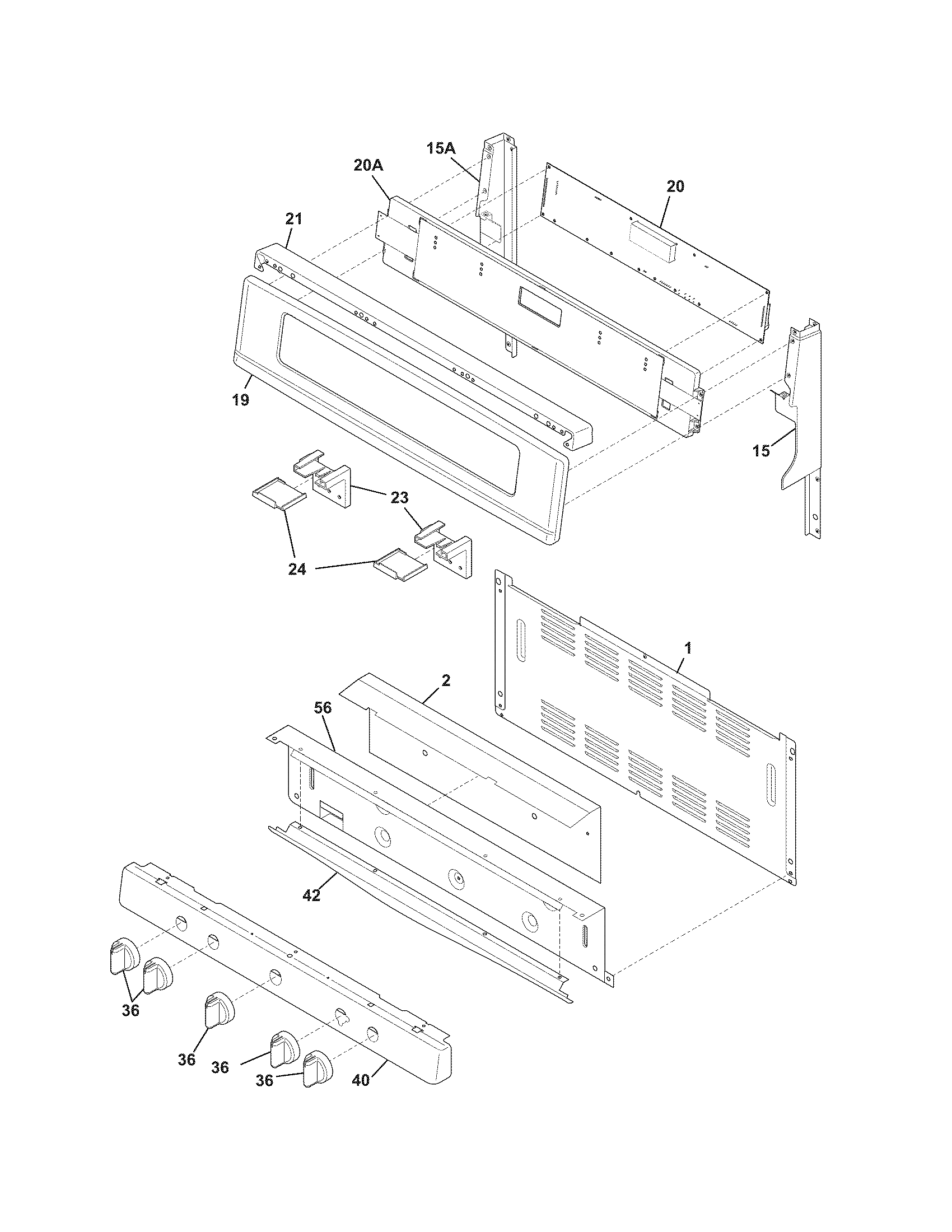 Frigidaire CGGF3056KFS backguard diagram
