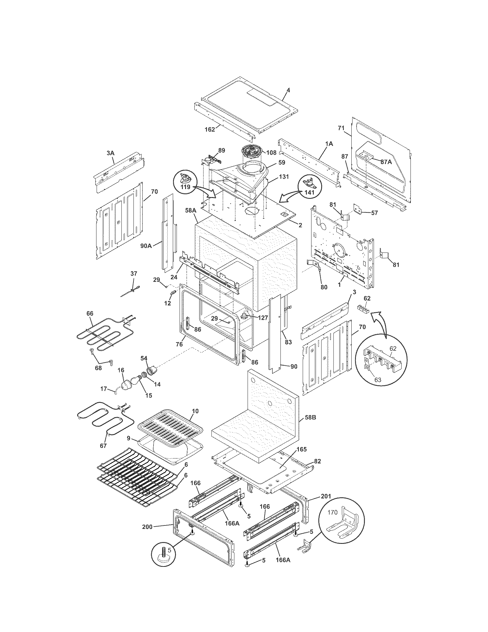 Kenmore 79046769907 body diagram