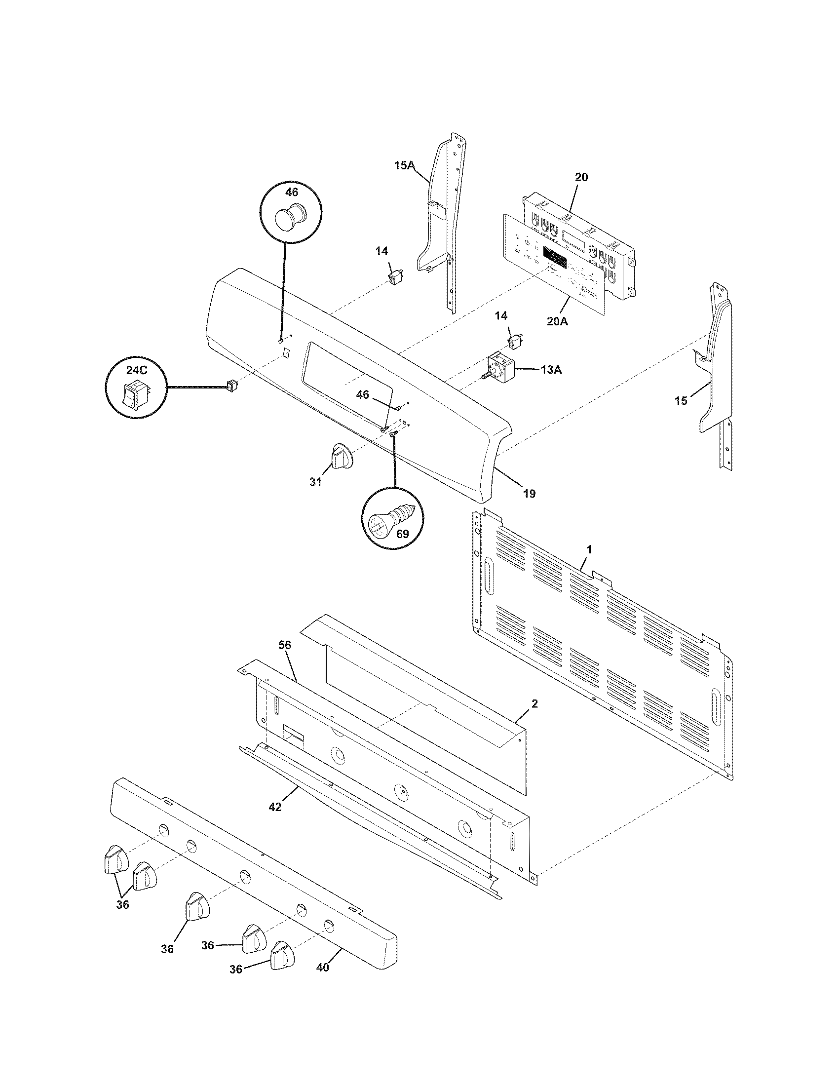 Kenmore 79072903015 backguard diagram