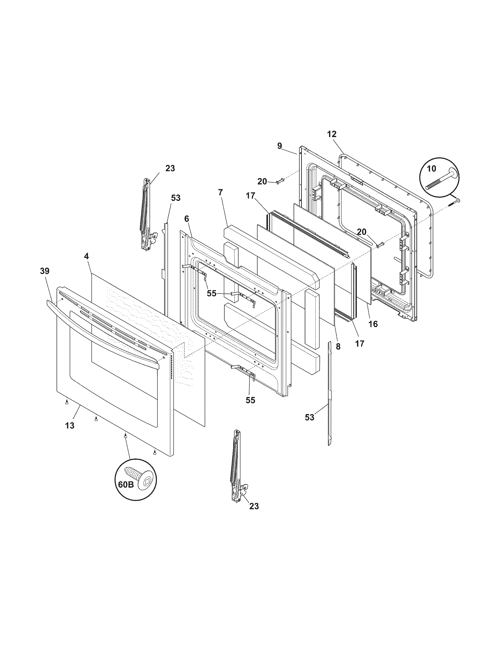 Kenmore 79072903015 door diagram