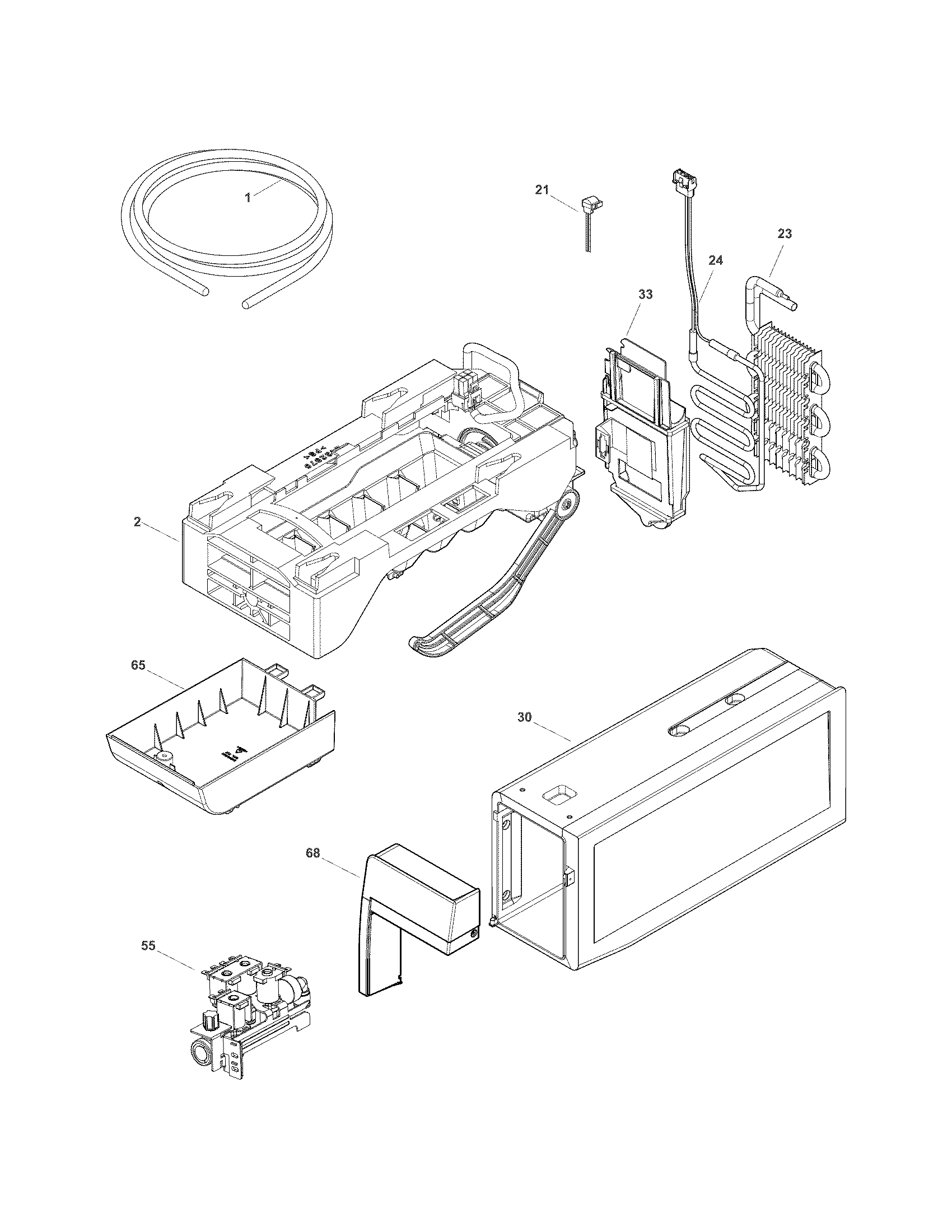Kenmore 25370313211 ice maker diagram