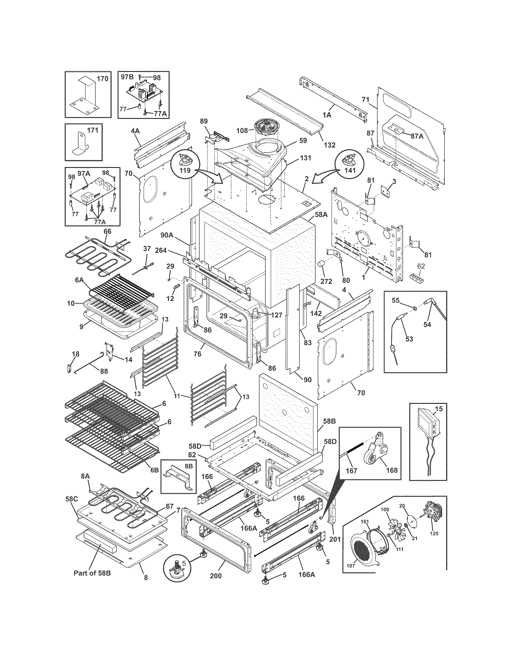 Electrolux EW30IS65JSD body diagram