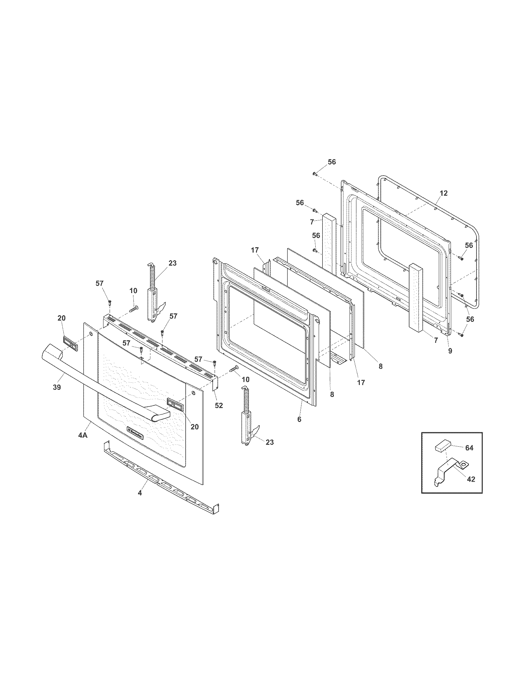 Electrolux EI30EW35JS3 door diagram