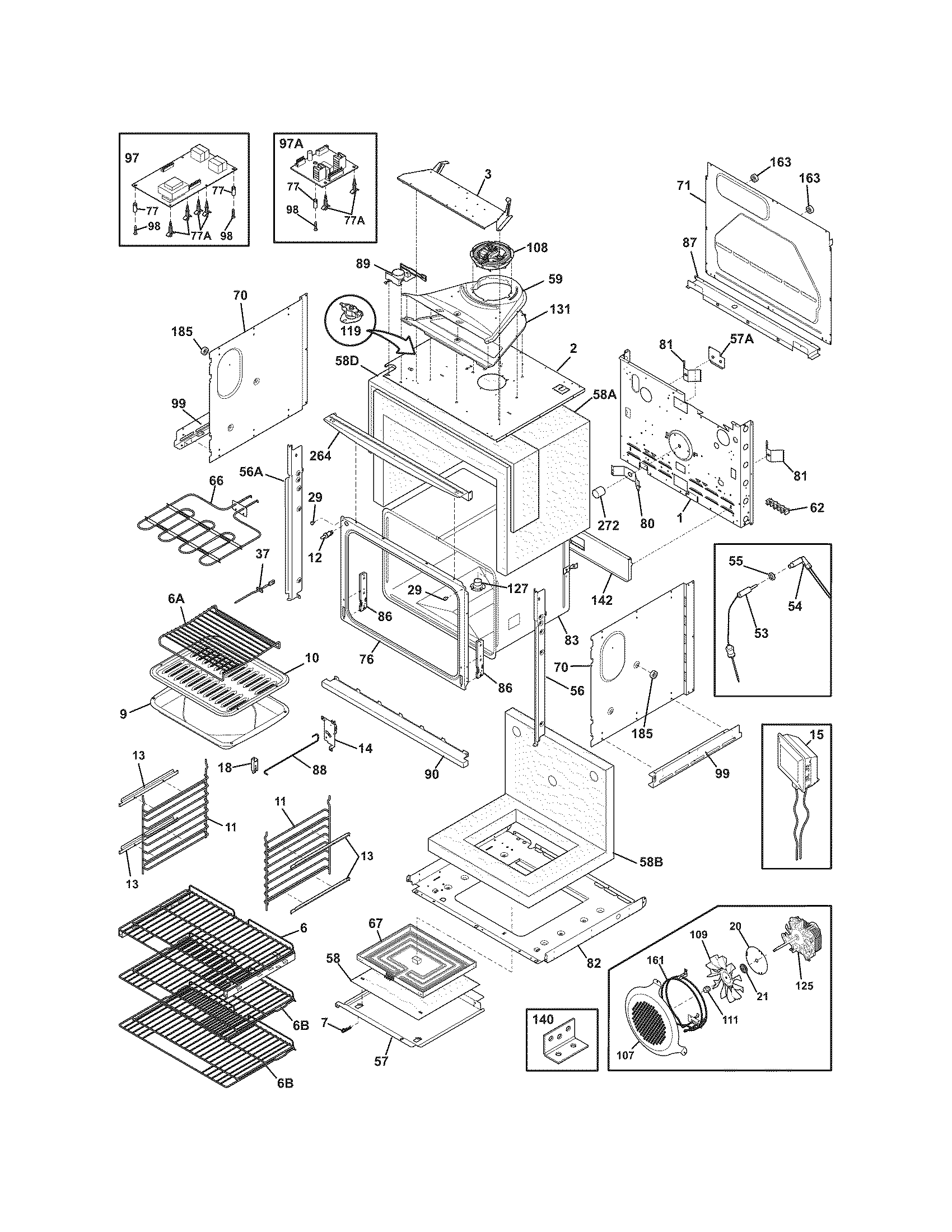 Electrolux EW30EW55GS8 body diagram