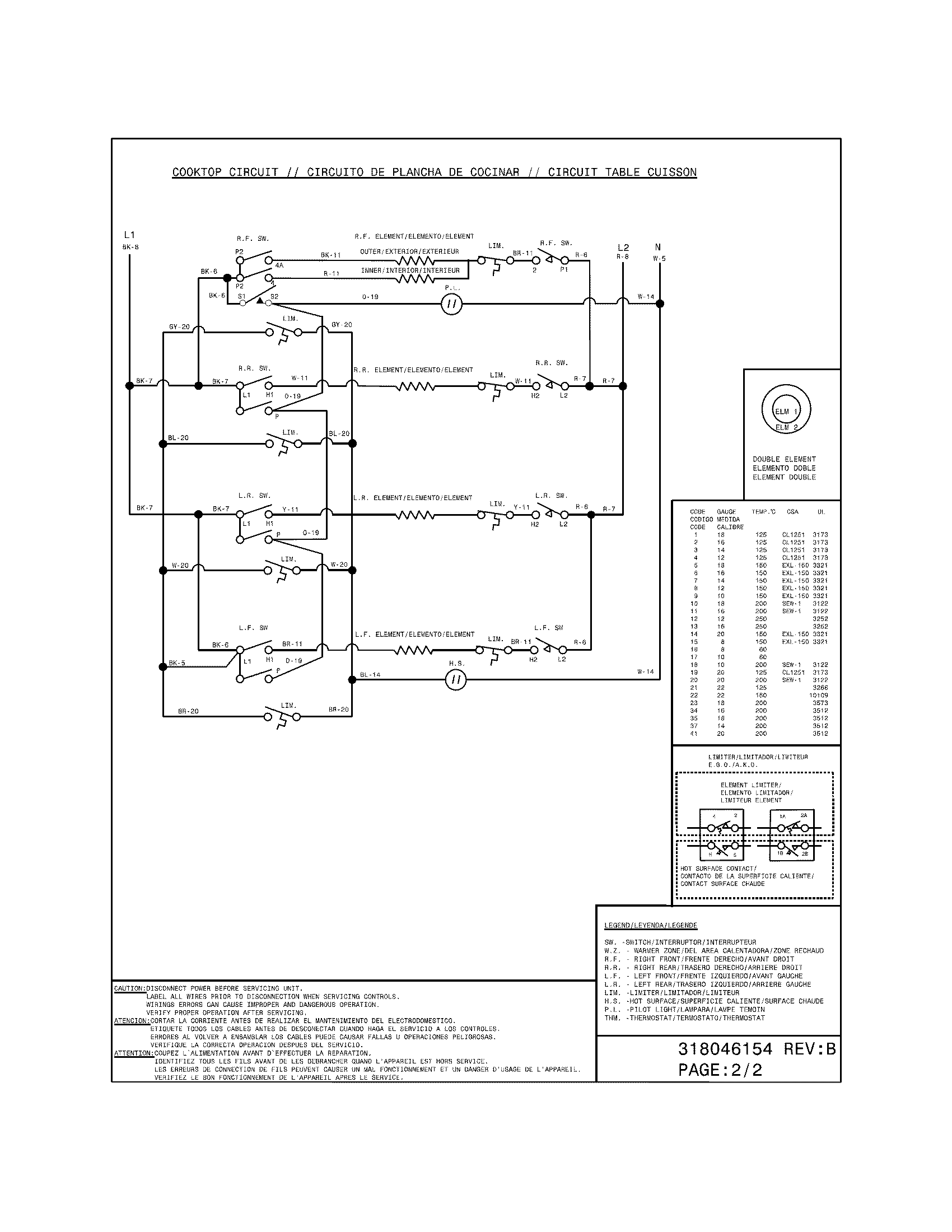 Frigidaire FGEF300DNWA wiring diagram diagram