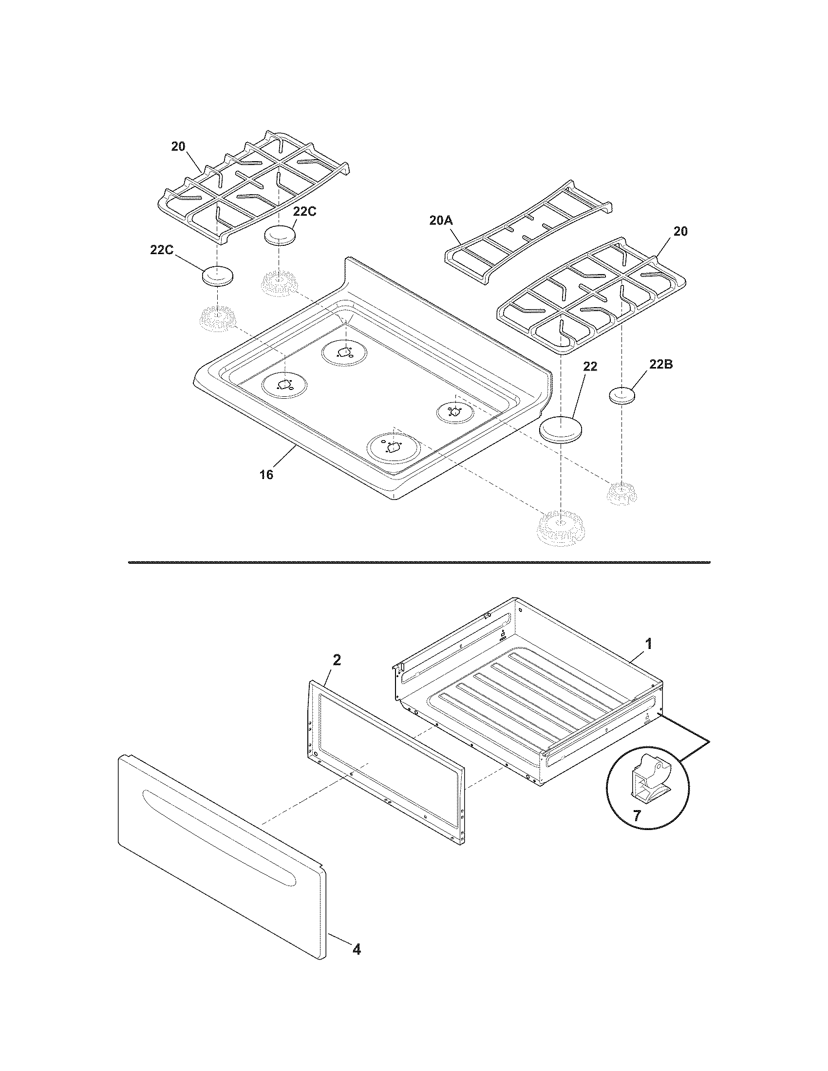 Kenmore 79072602013 top/drawer diagram