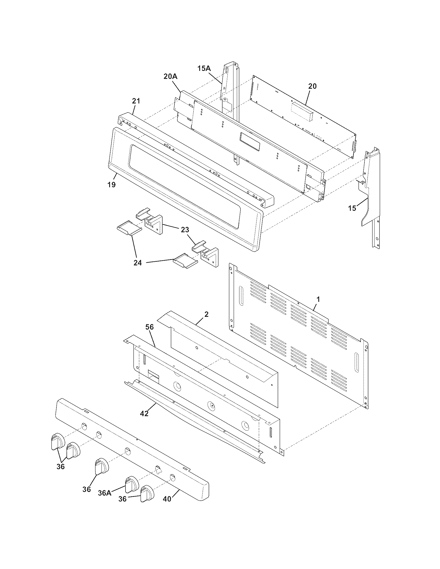 Frigidaire LPGF3091KSK backguard diagram