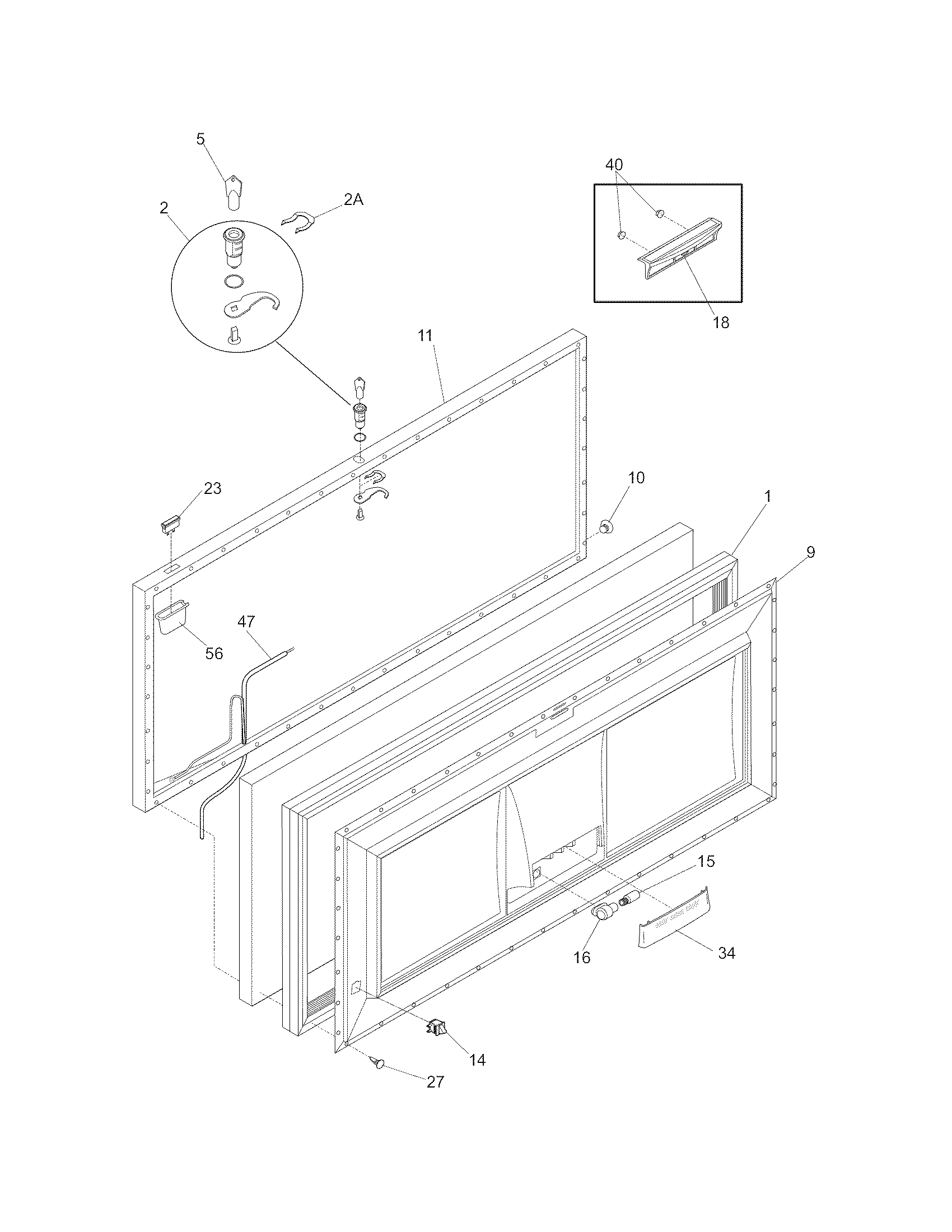 Crosley CFCH15LW5 door diagram