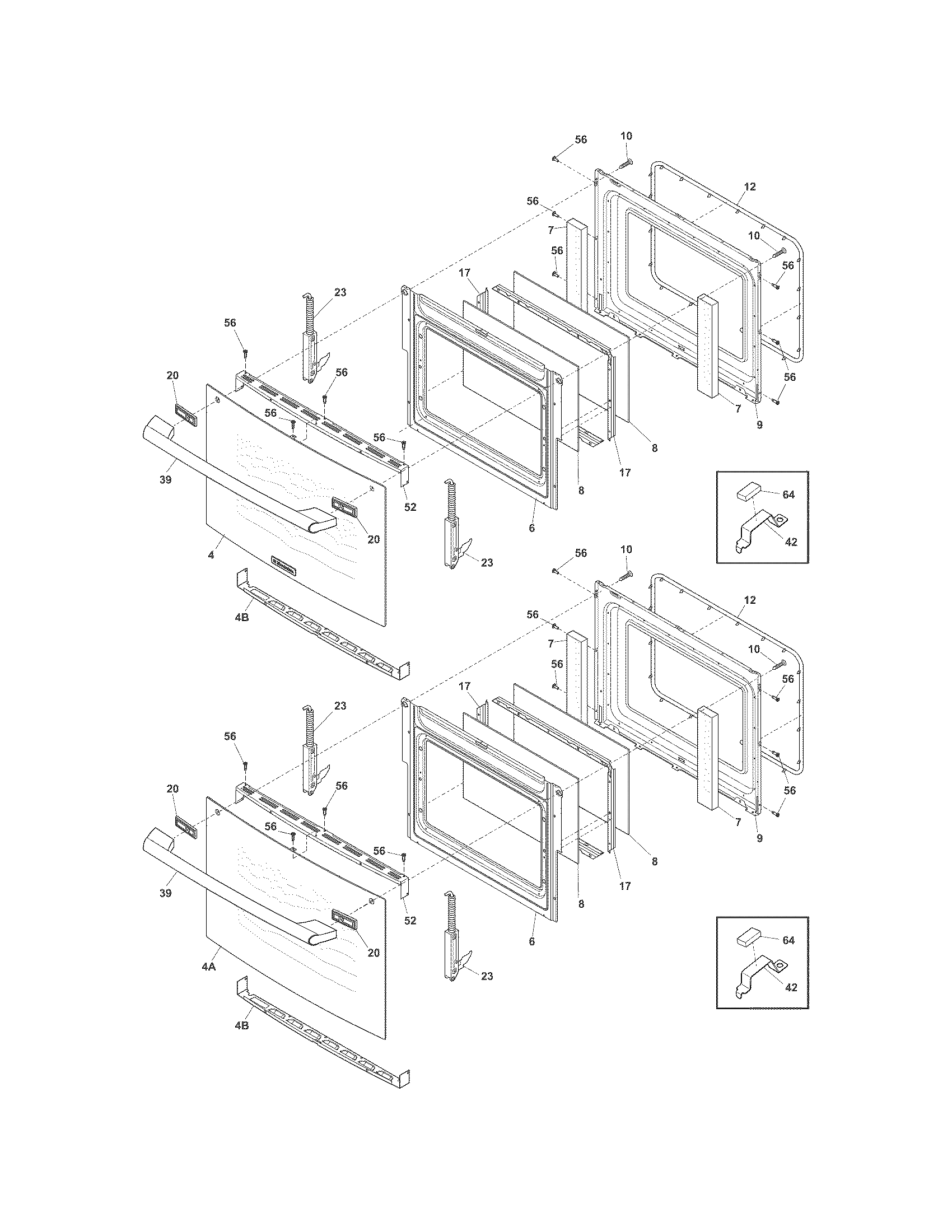 Electrolux EI27EW45KW3 doors diagram