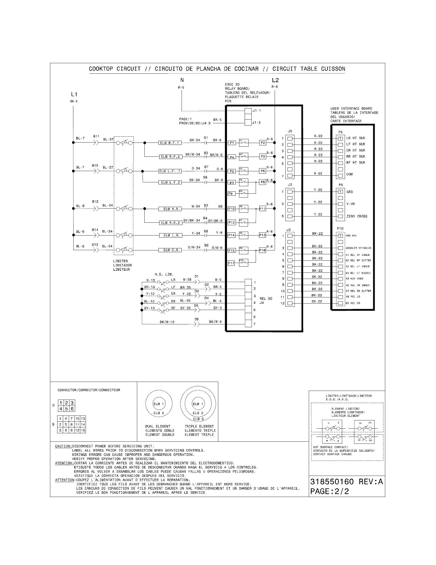 Electrolux EI30ES55LWB wiring diagram diagram