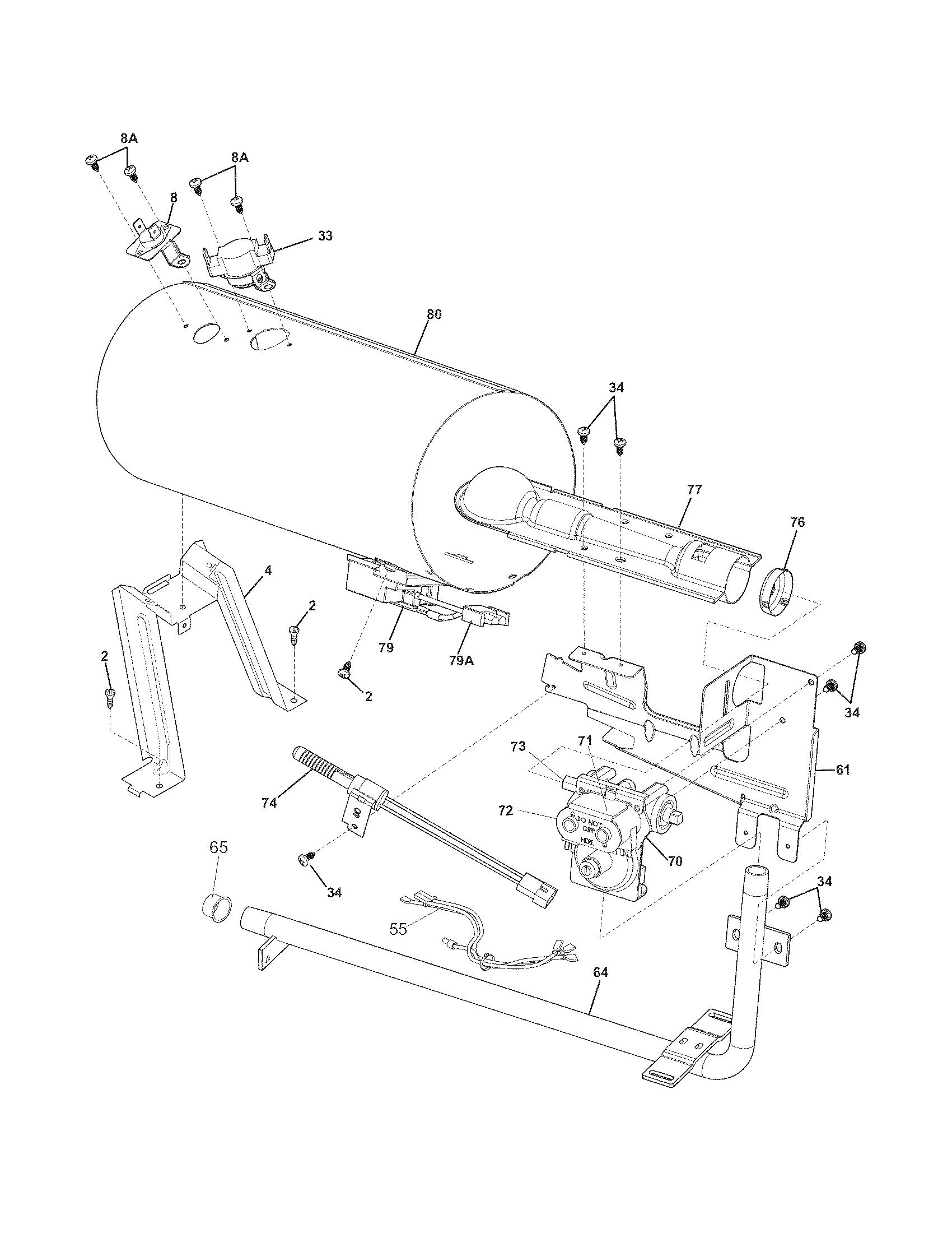 Electrolux EIMGD60LT2 burner diagram