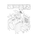 Kenmore Elite 41784130002 cabinet/drum diagram