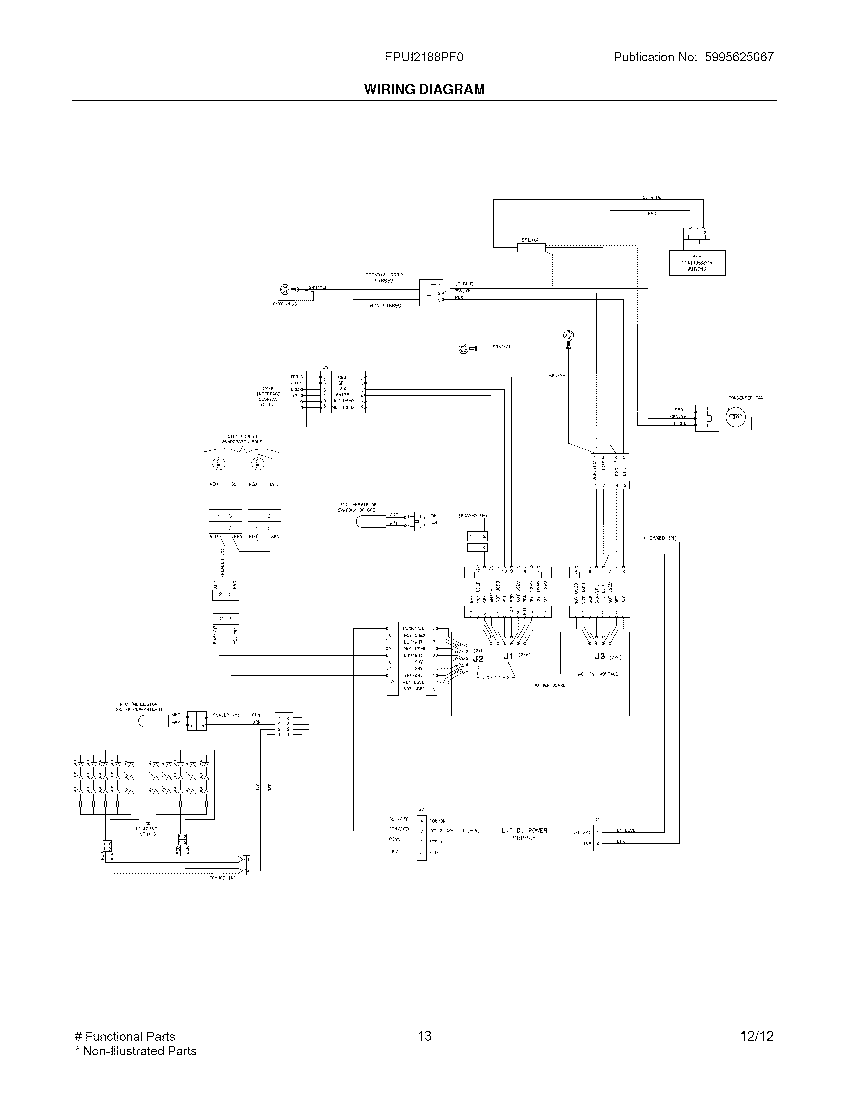 Frigidaire FPUI2188PF0 wiring diagram diagram