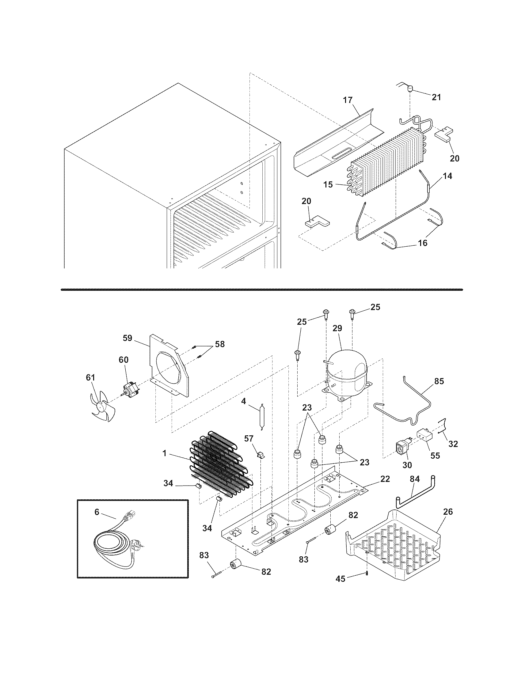 Universal/Multiflex (Frigidaire) MRTN23V6MW4 system diagram
