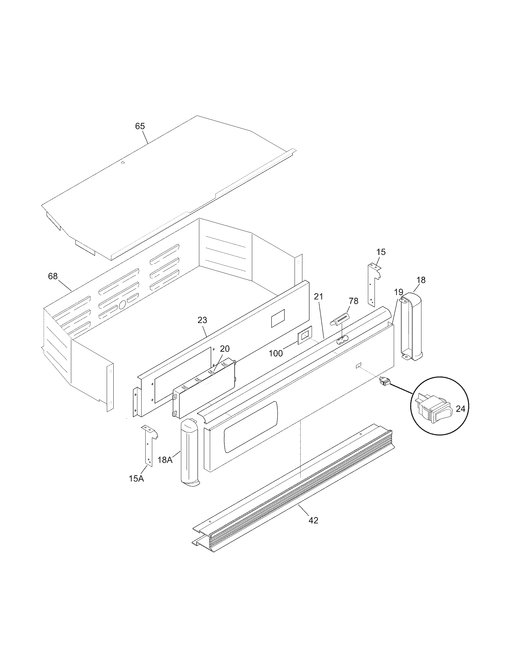 Kenmore 79040454803 control panel diagram