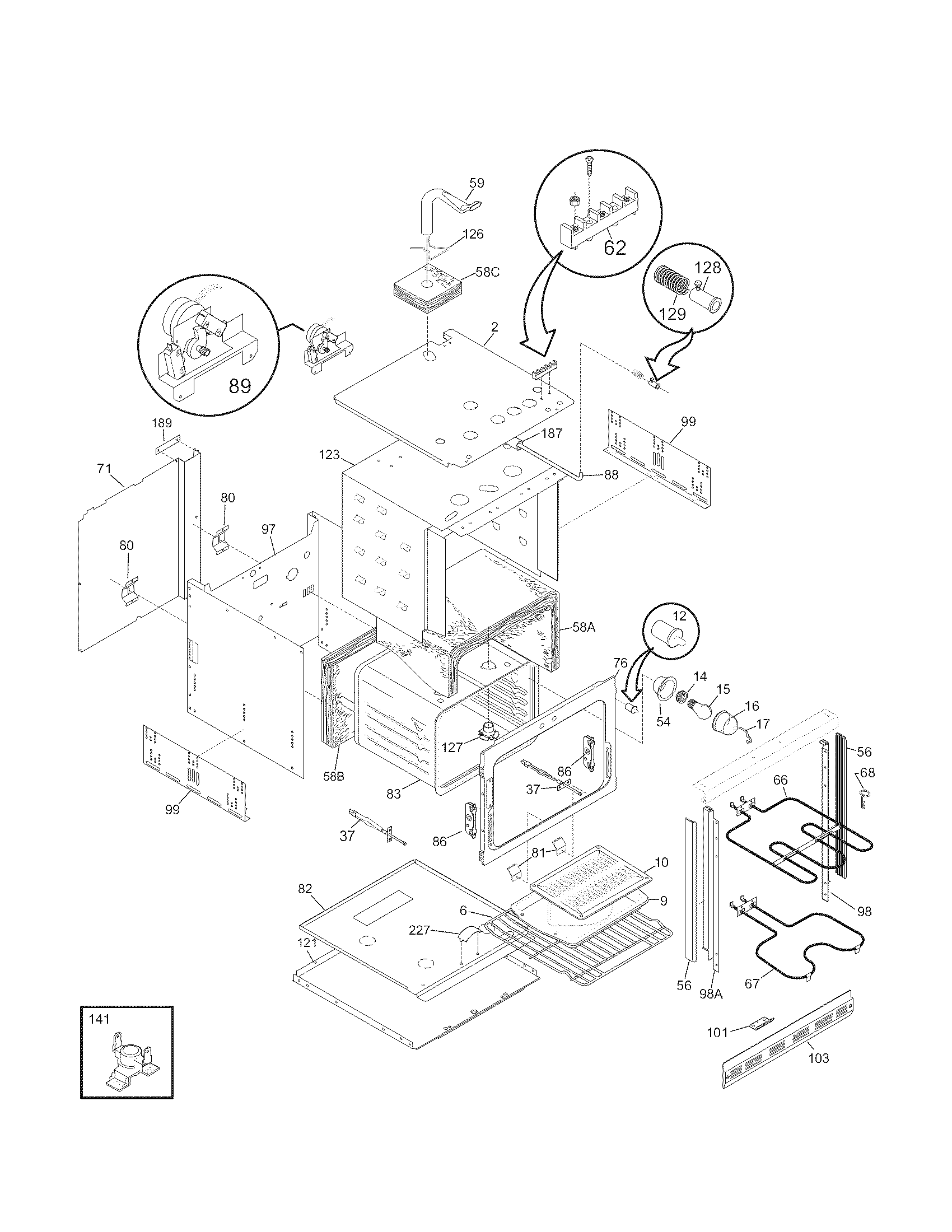Kenmore 79040453803 body diagram