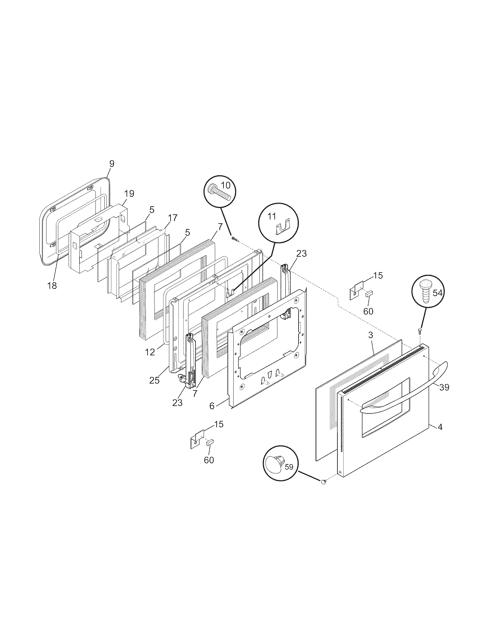Kenmore 79040453803 door diagram