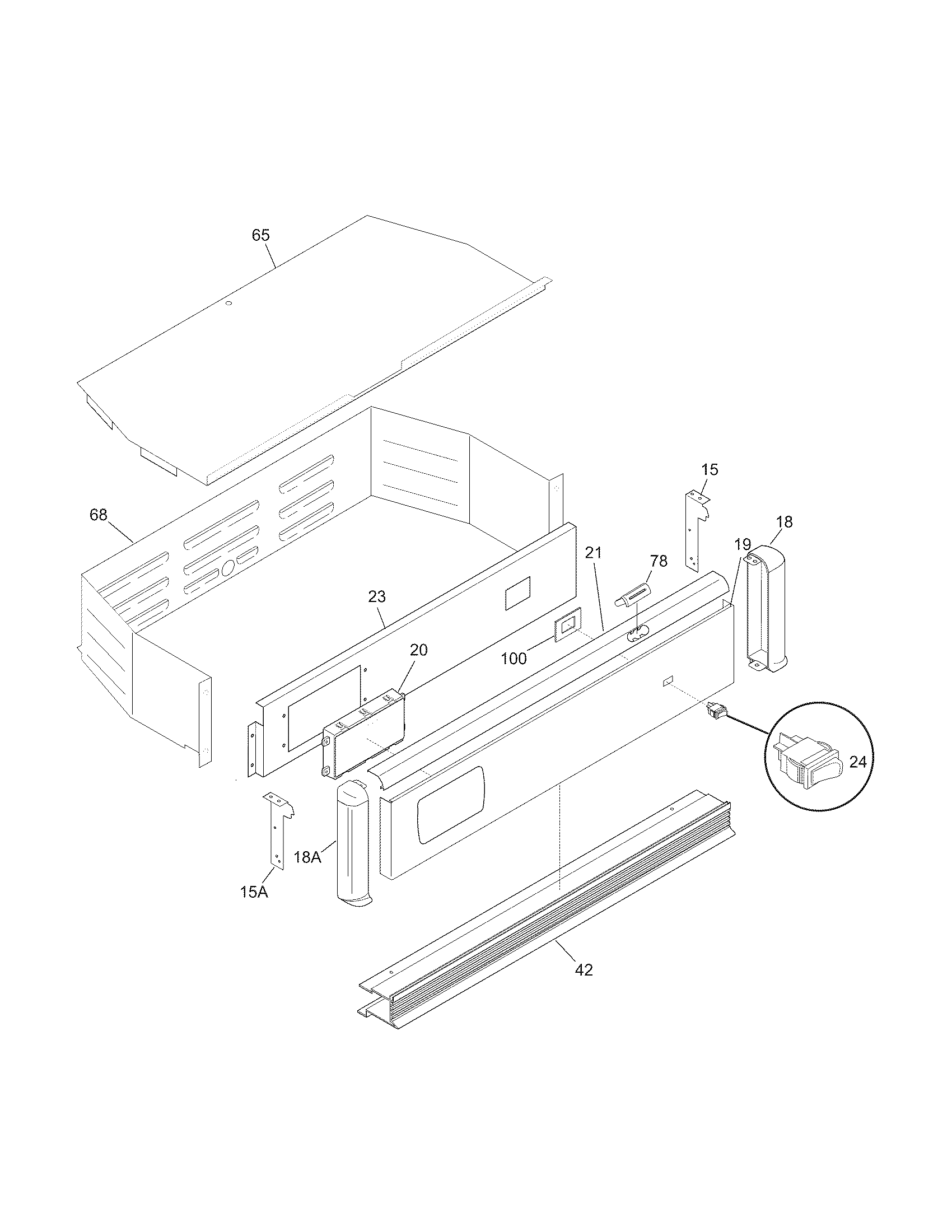 Kenmore 79040432802 control panel diagram