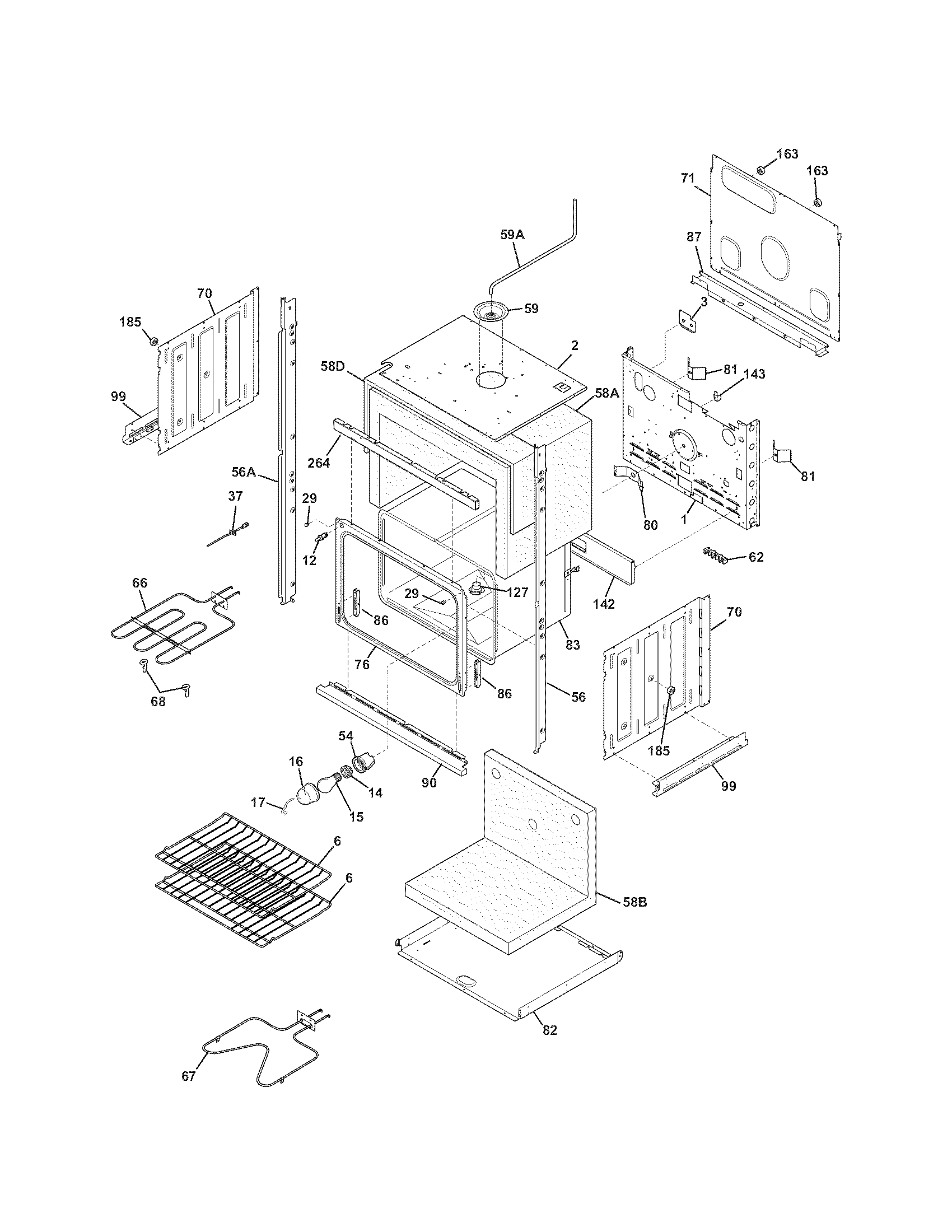Kenmore 79048733901 lower oven diagram