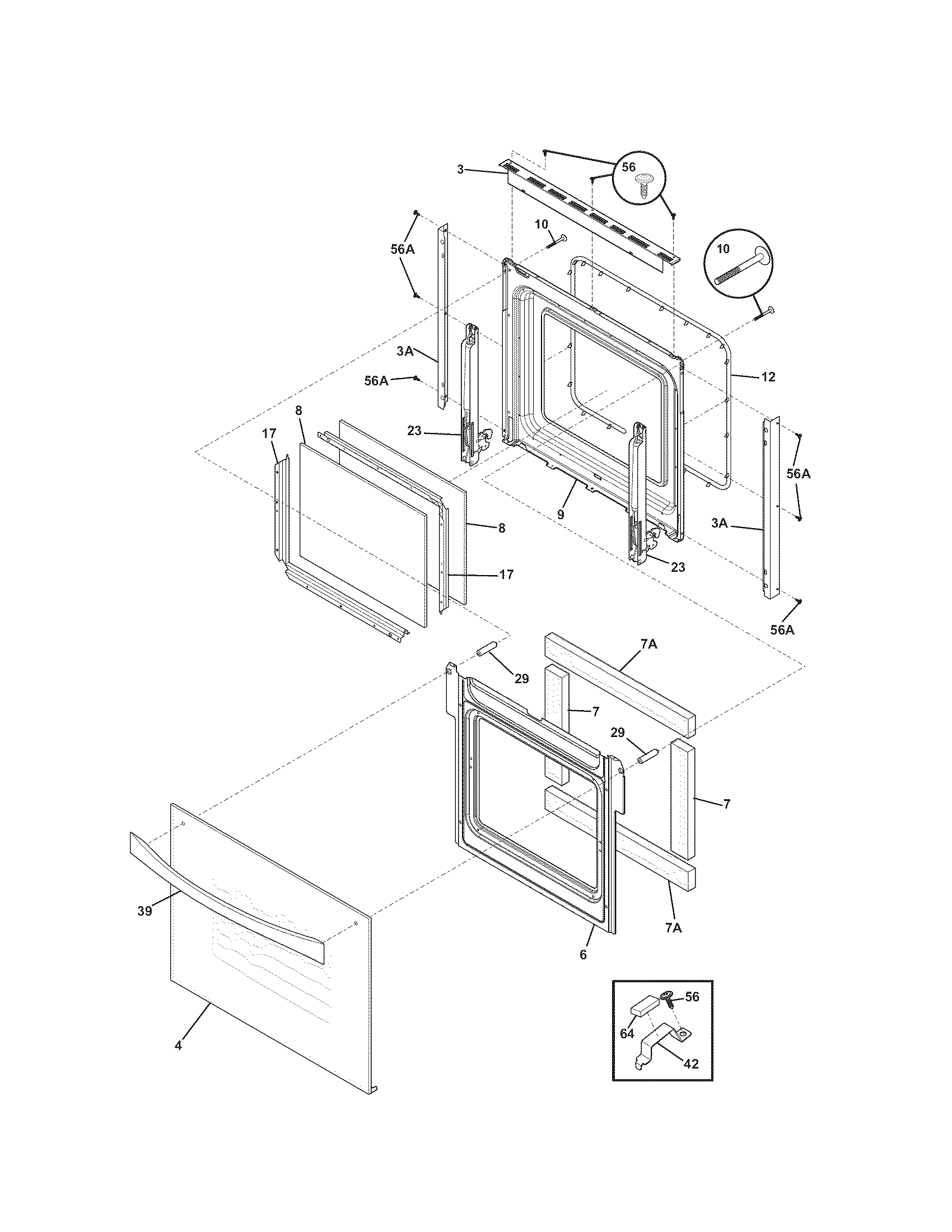 Kenmore Elite 79048179001 doors diagram