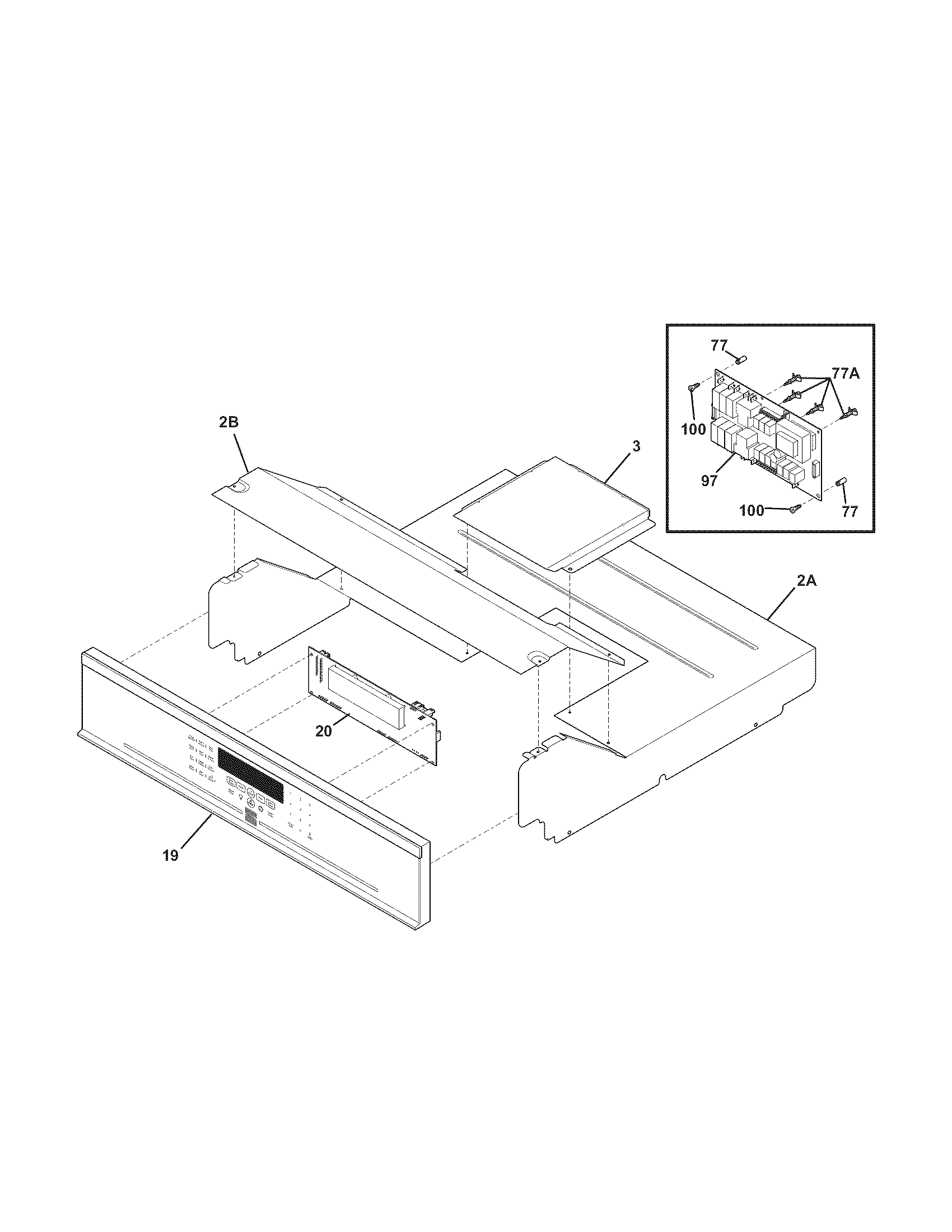 Kenmore Elite 79048193001 control panel diagram