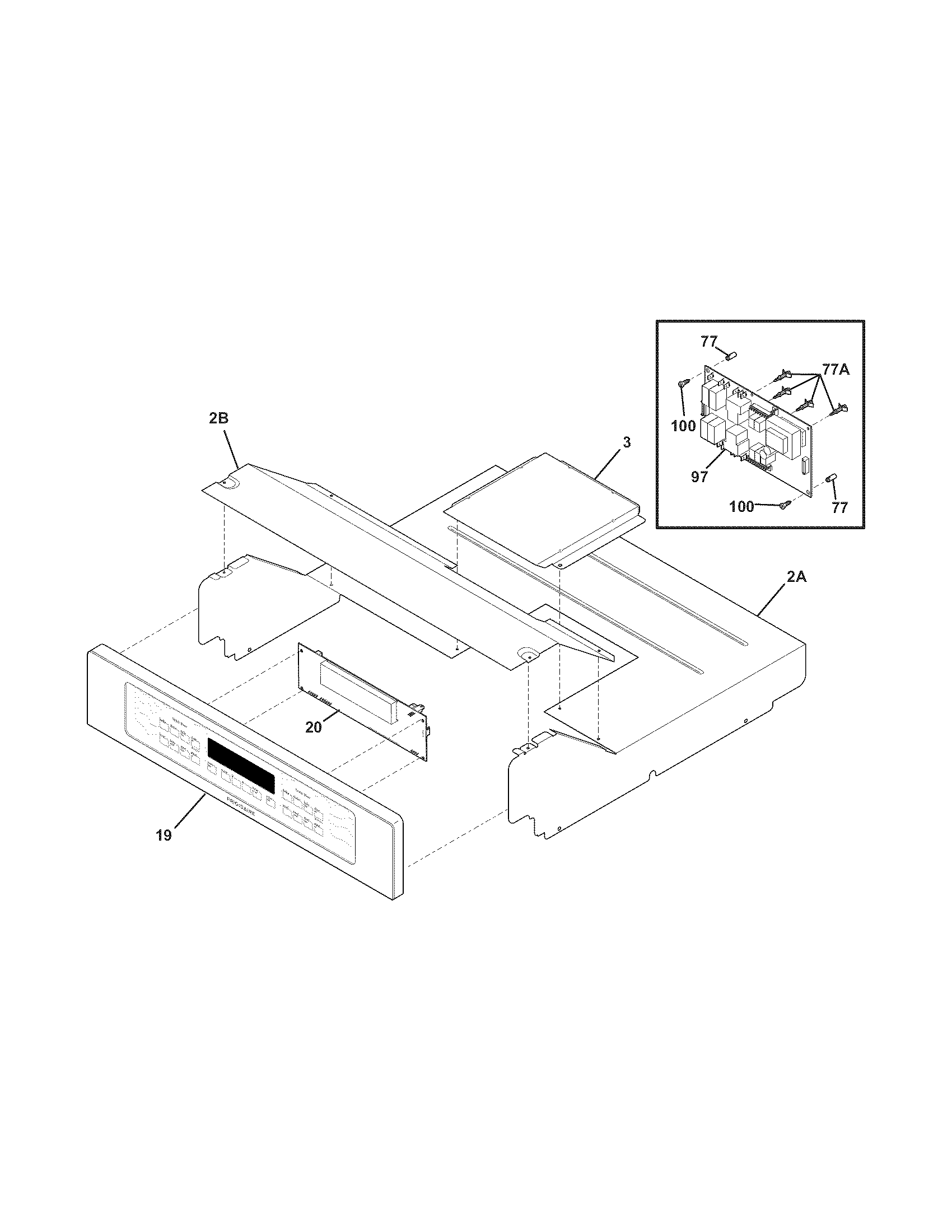 Frigidaire FFET2725LSB control panel diagram