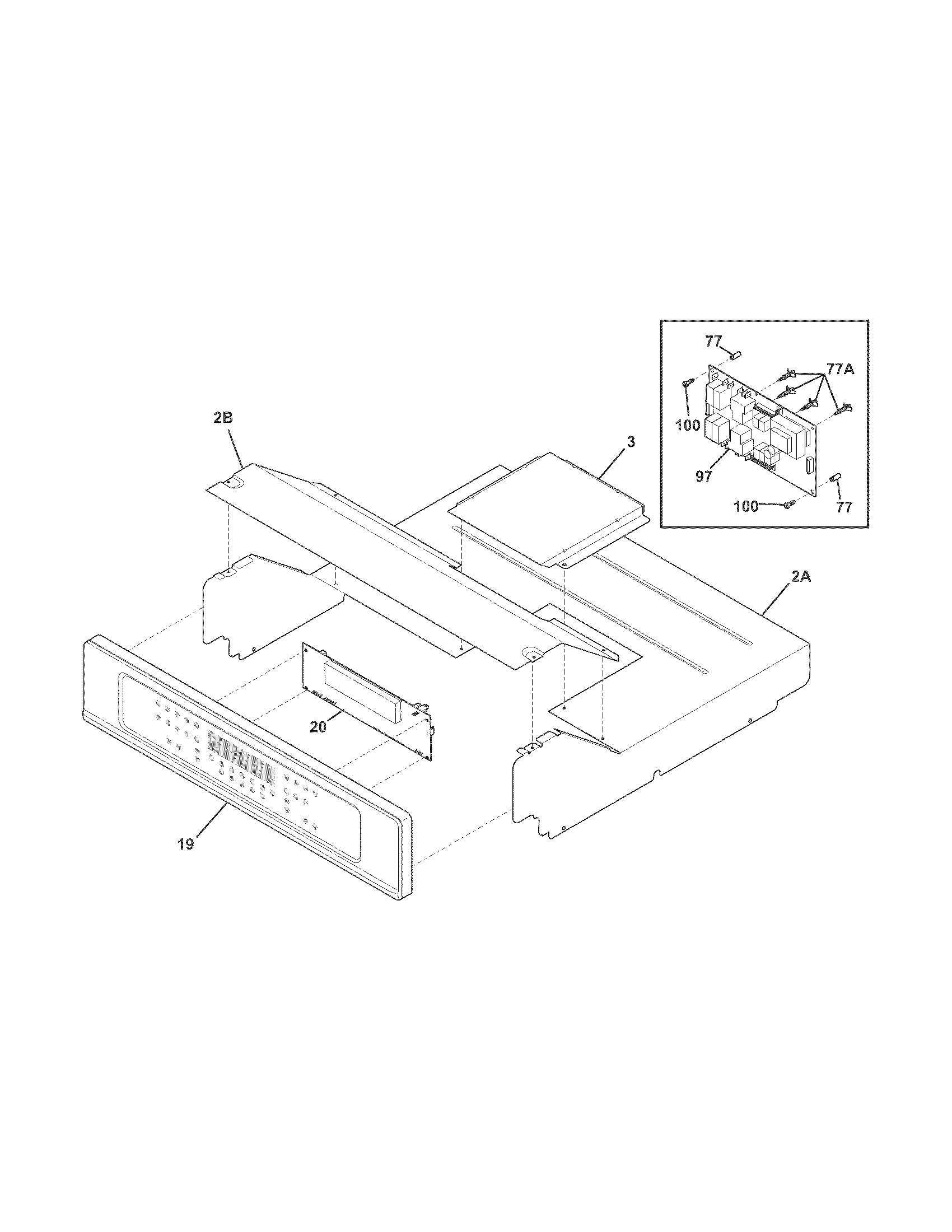 Frigidaire FGET2745KFB control panel diagram