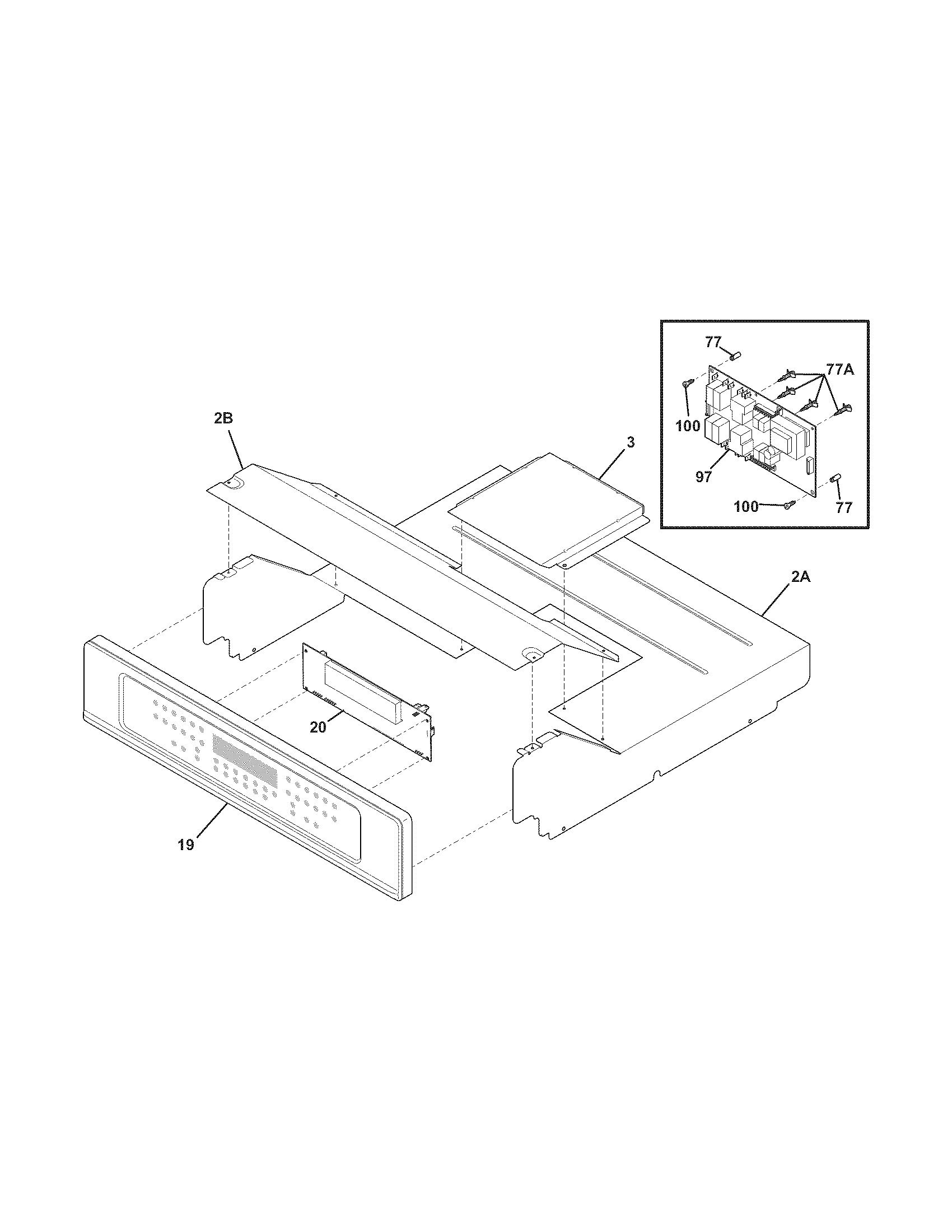 Frigidaire FGET2765KBB control panel diagram