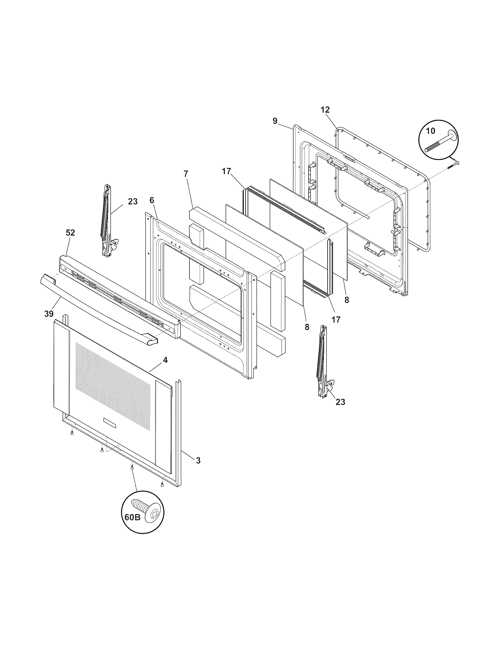 Electrolux EI30GF35JSA door diagram