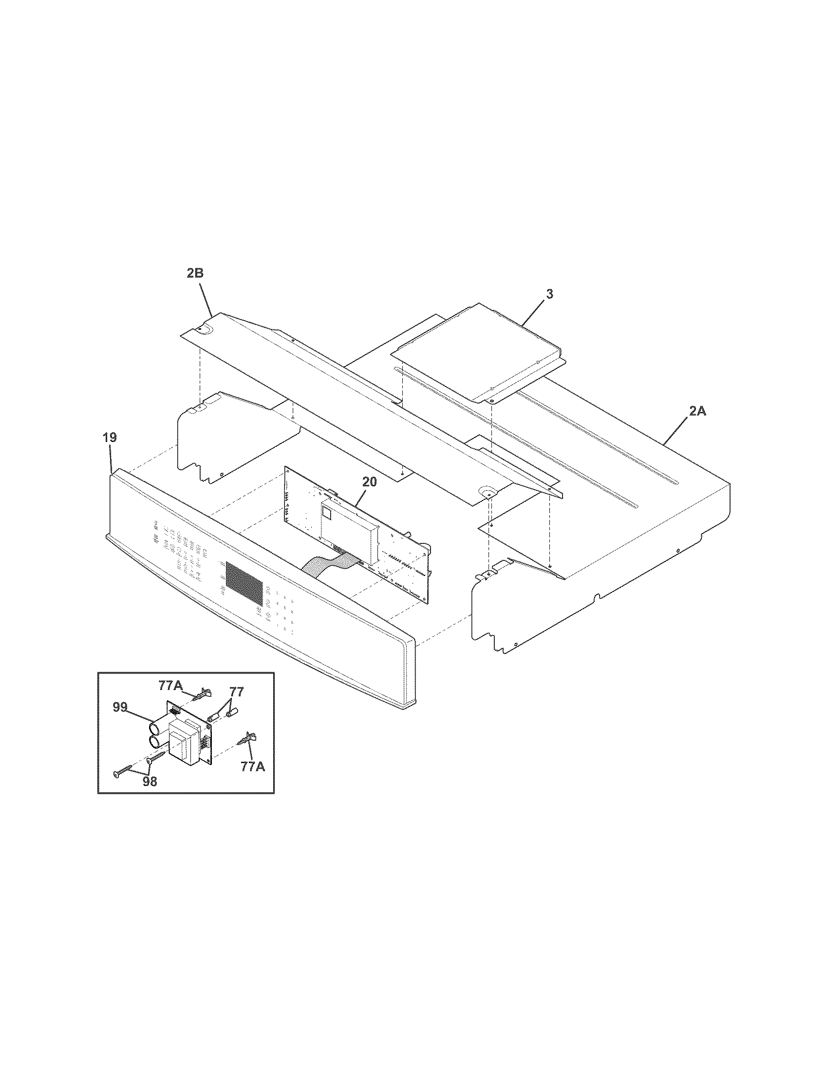 Electrolux EI30EW45KW3 control panel diagram