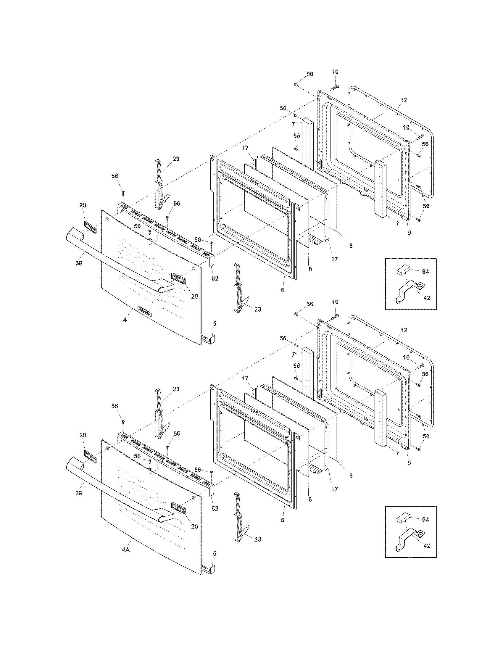 Electrolux EI30EW45KW3 doors diagram