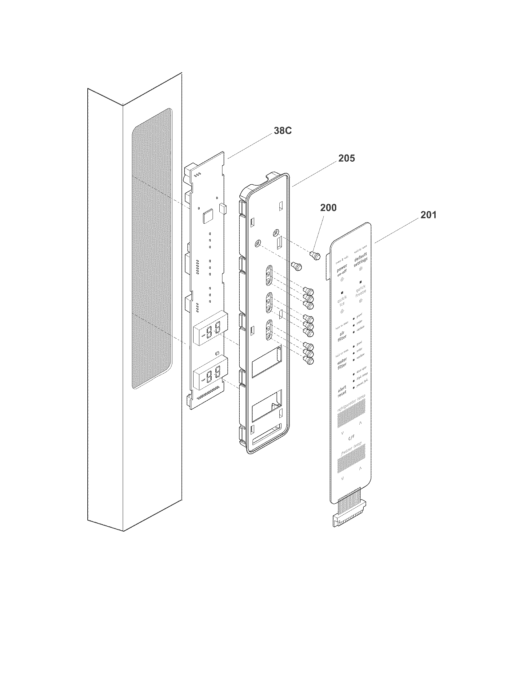 Frigidaire FPHG2399PF0 controls diagram