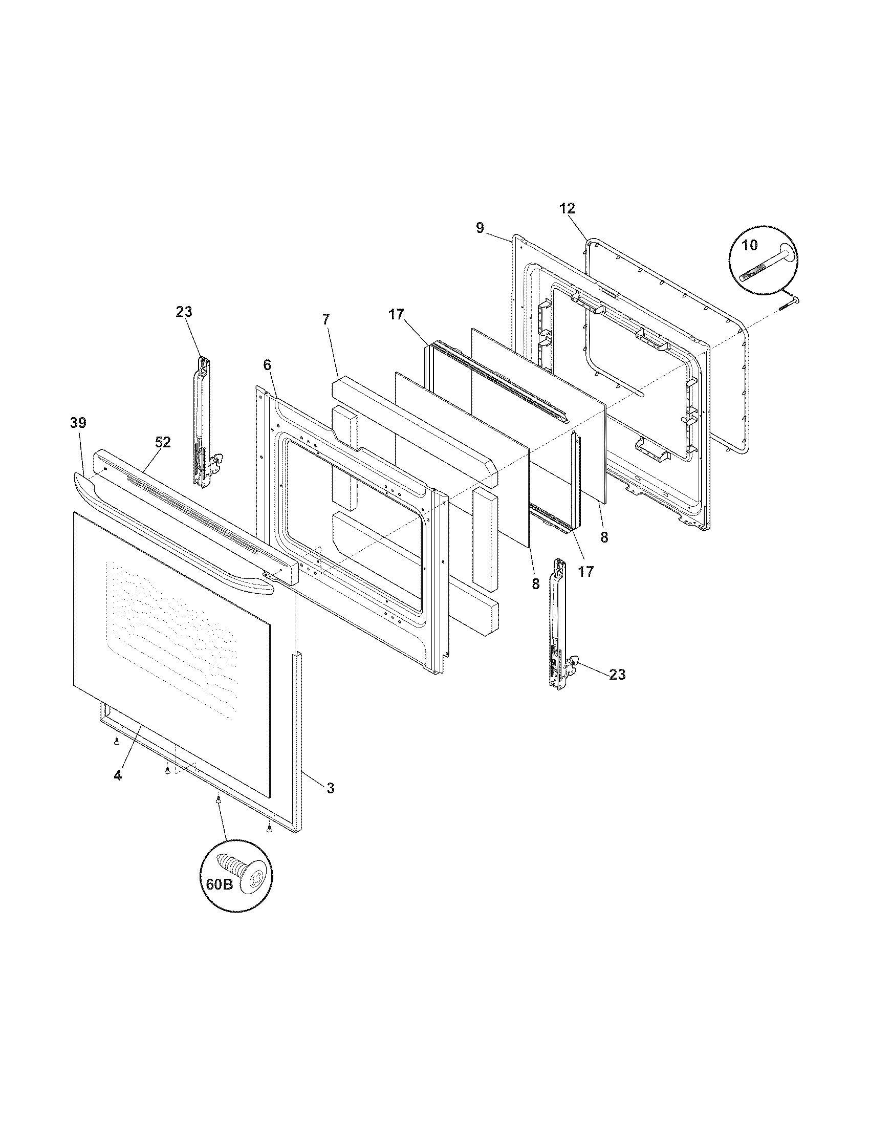 Gibson GEF3015XWB door diagram
