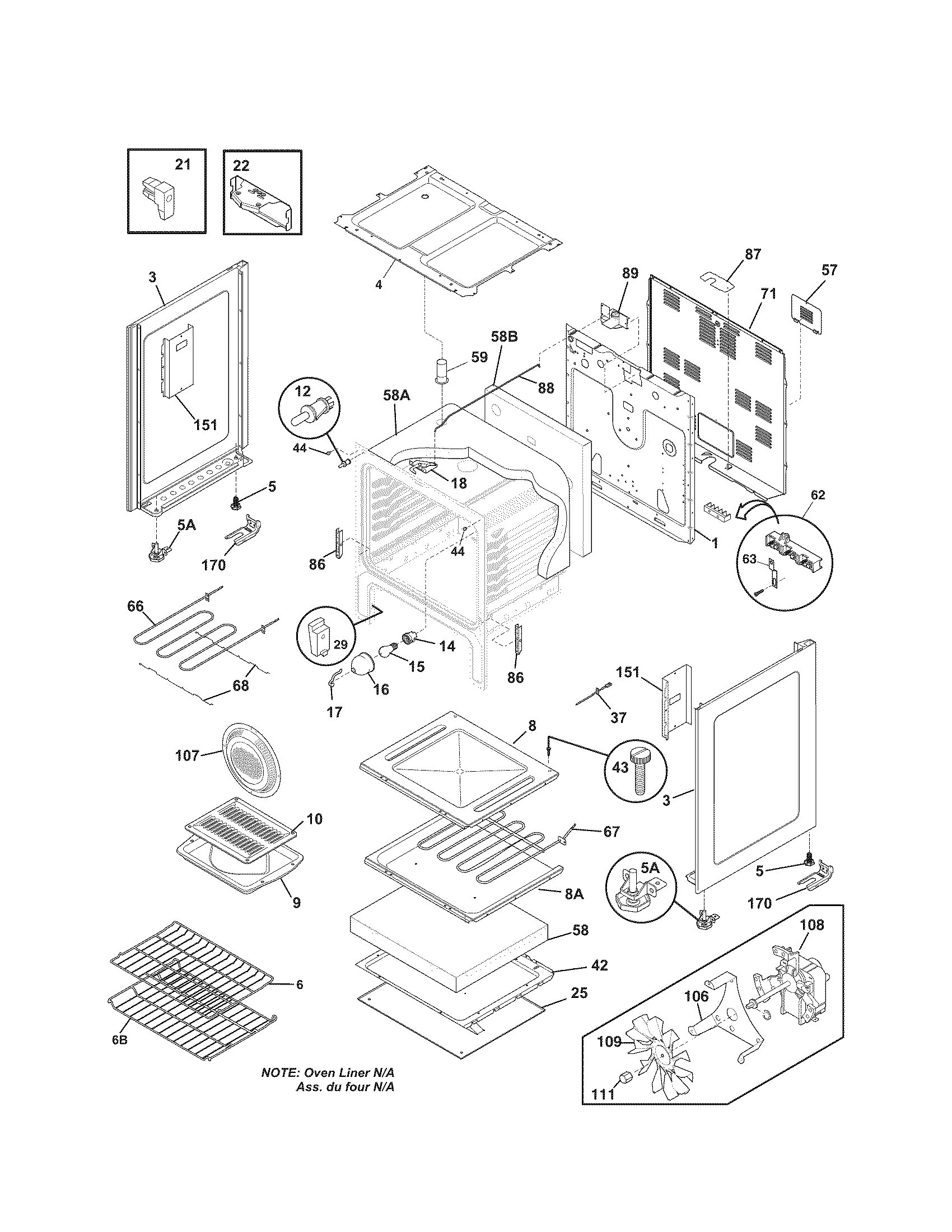 Kenmore 79090313014 body diagram